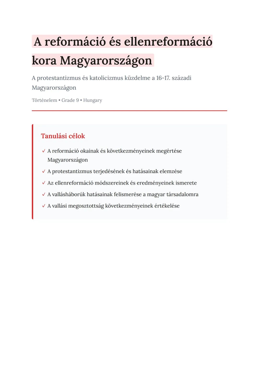 A reformáció és ellenreformáció kora Magyarországon