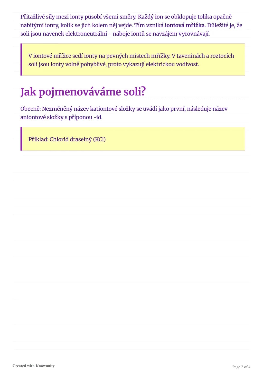 ## Soli - přehled

Komplexní přehled vlastností, struktury a tvorby solí pro studenty gymnázia.

## Co jsou soli?

Soli jsou chemické slouče