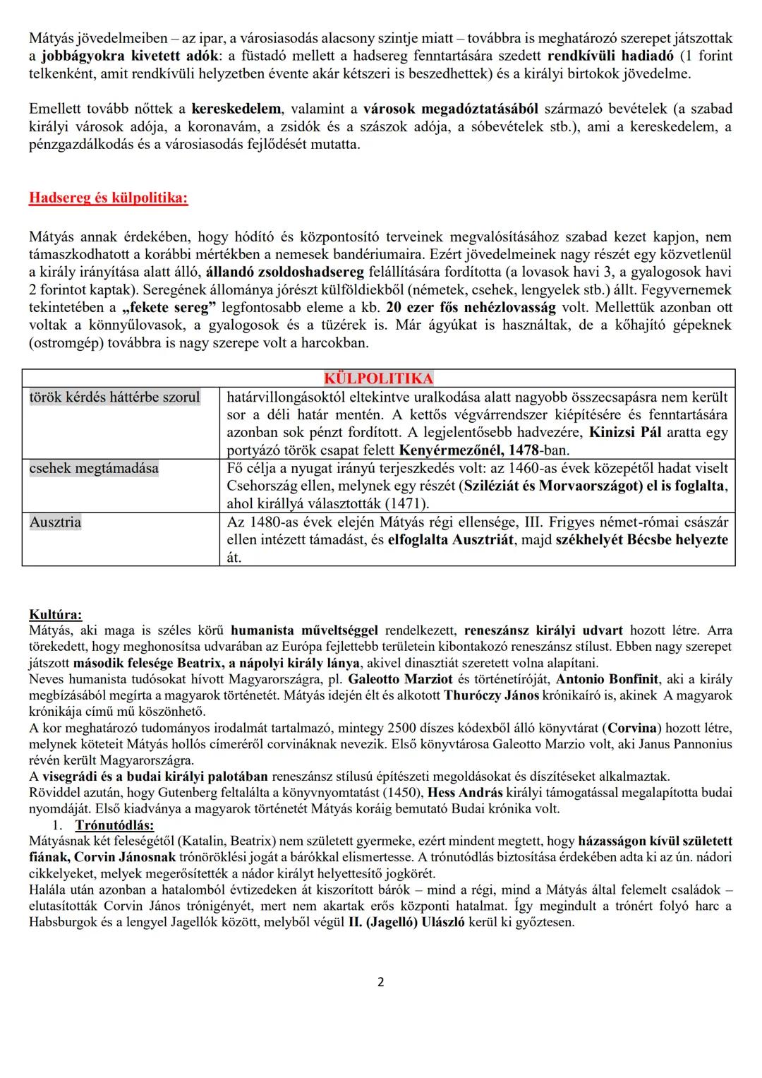 ## HUNYADI MÁTYÁS URALKODÁSA

1440es évektől - 1490ig Hunyadiak kora
Hunyadi János - a törökverő - kormányzó:1446-53
Hunyadi Mátyás - magyar