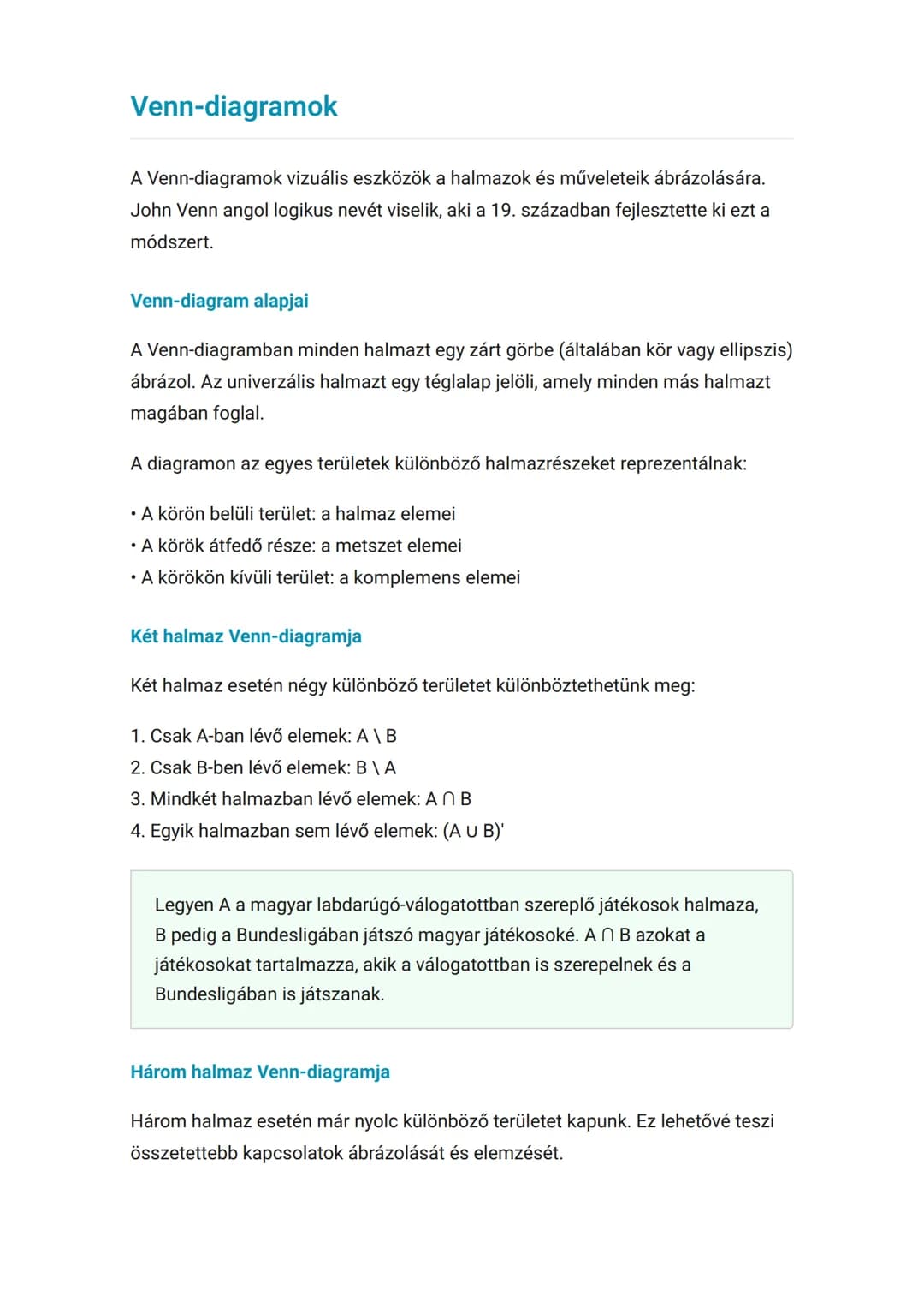 Logika és halmazelmélet:
Halmazok, halmazműveletek és
Venn-diagramok
Halmazok alapfogalmai, műveletek és vizuális ábrázolás
Matematika • Gra