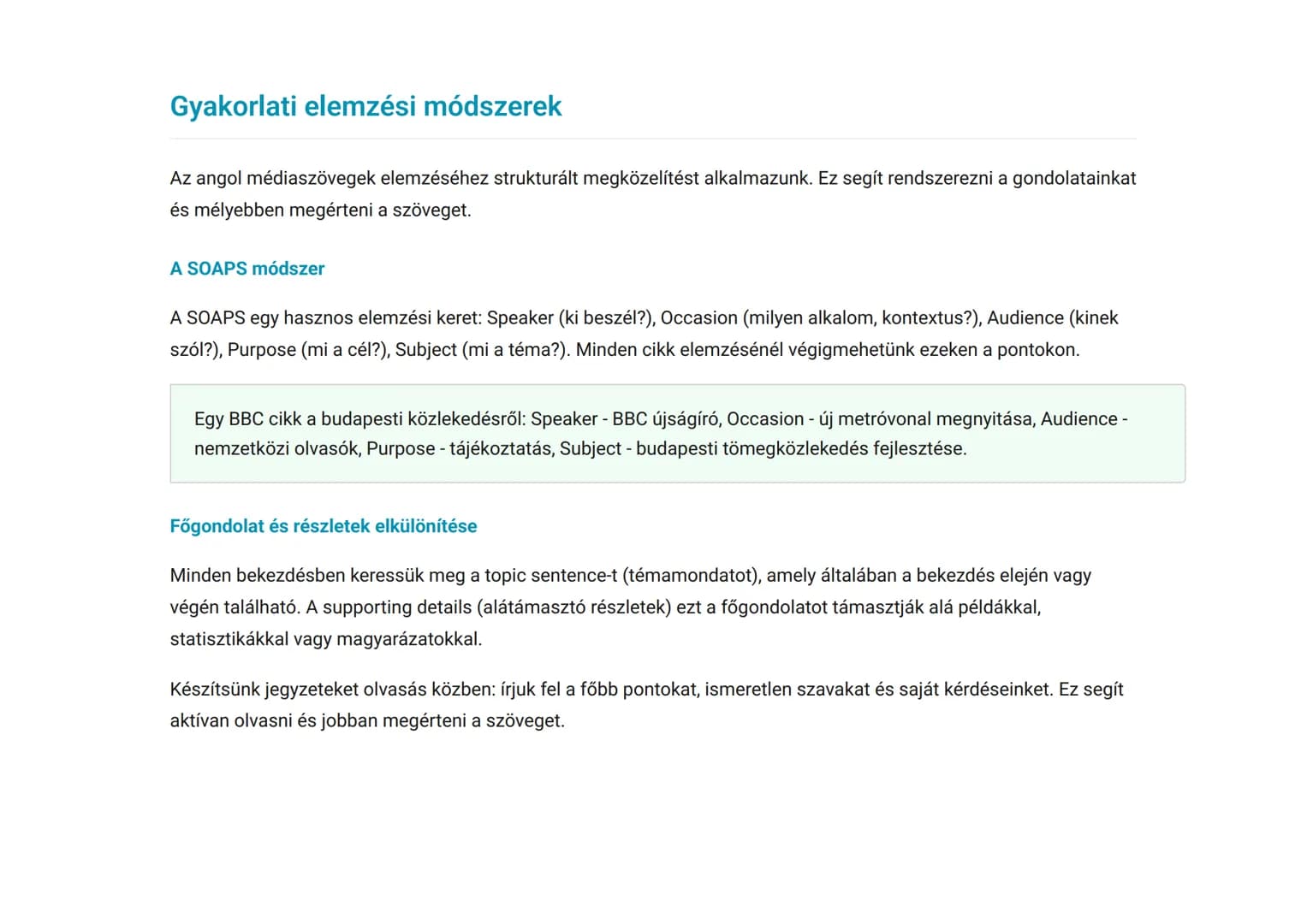Angol szövegértés: újságcikkek és hírek feldolgozása
Angol újságcikkek, hírek és véleménycikkek megértése és elemzése
Angol Grade 10. Hungar