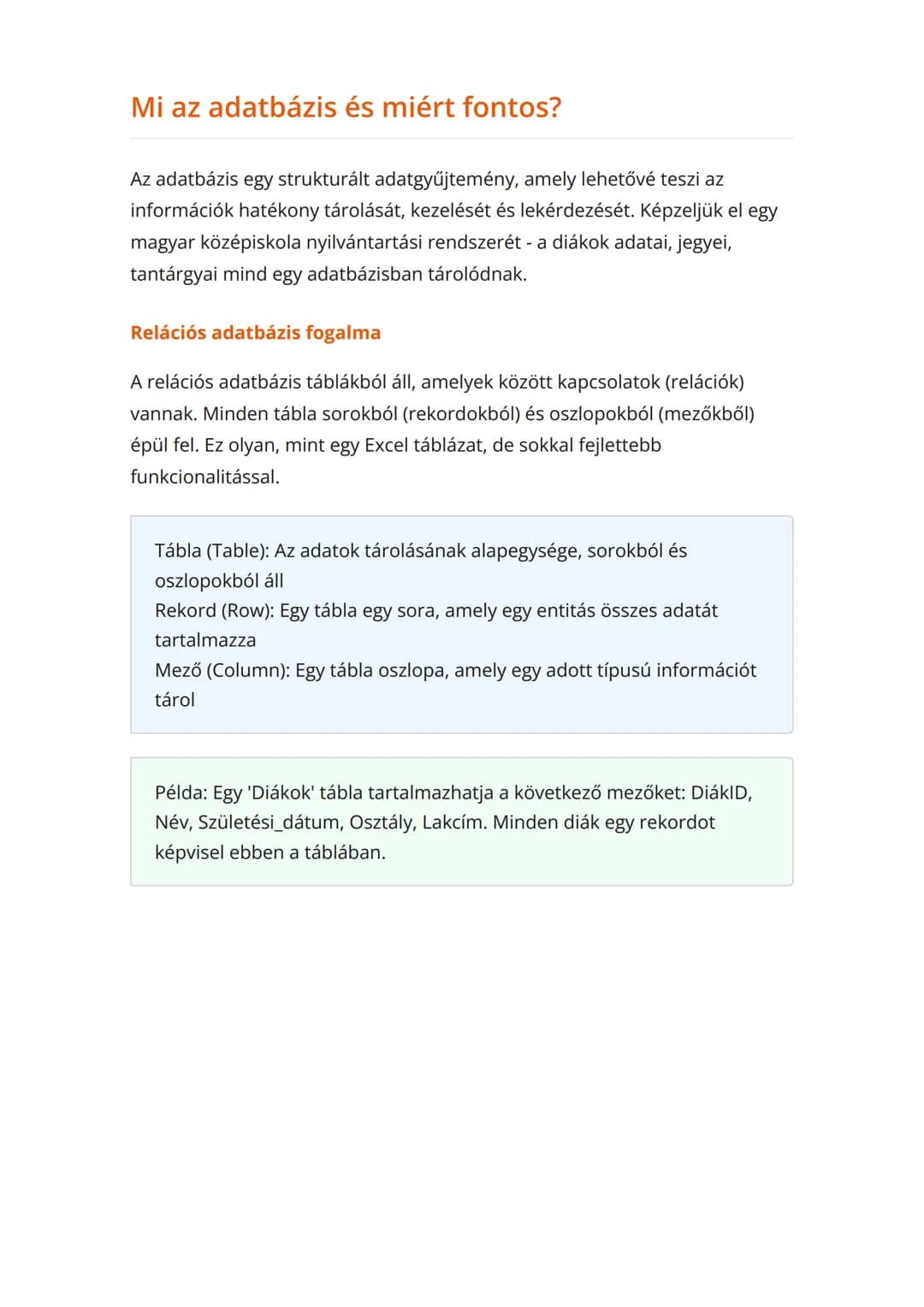 Adatbázis-kezelés és SQL:
Relációs adatbázisok alapjai
Relációs adatbázisok működése és SQL alapok gyakorlati példákkal
Informatika • Grade 