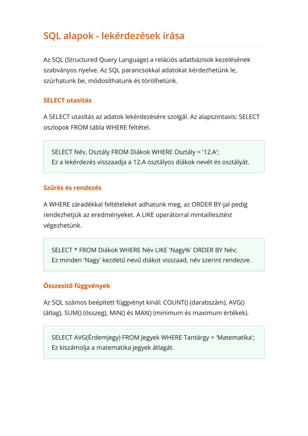 Adatbázis-kezelés és SQL:
Relációs adatbázisok alapjai
Relációs adatbázisok működése és SQL alapok gyakorlati példákkal
Informatika • Grade 