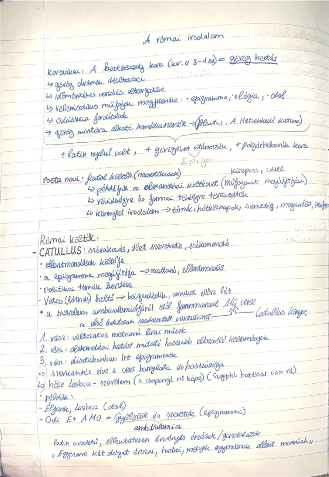 A római irodalom

Kovsrakei: A böztársaság kora (kr. e 3-182) = görög hatás
görög dramde atiltetésci
L↳ id Ementékes verslės elterjedtise
↳ 