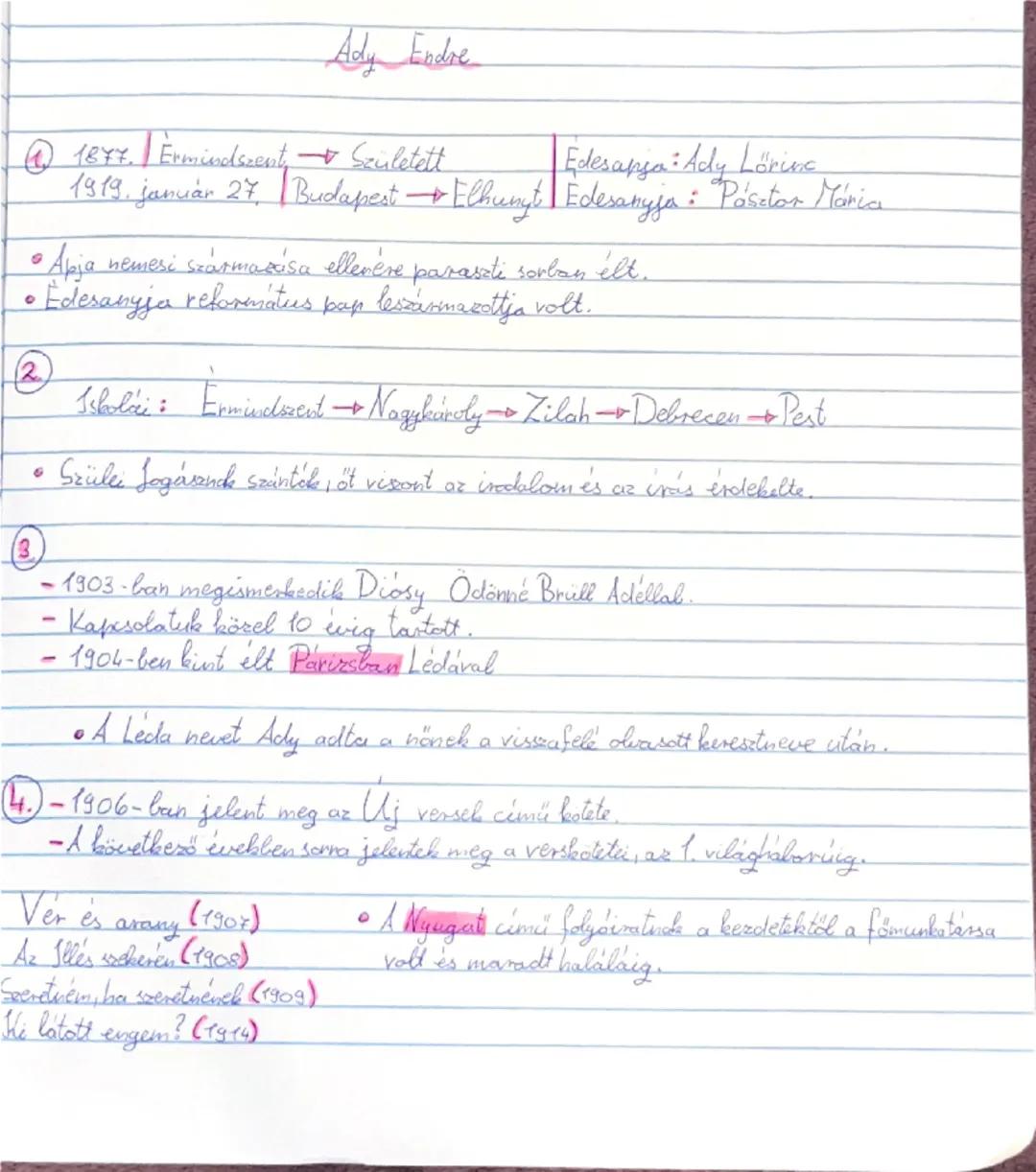 Ady Endre

Edesapja: Ady Lőrinc
① 1877. Ermindszent Szuletett
1919. január 27, Budapest Elhunyt Edesanyja: Pásztor Mária
• Apja nemesi szárm