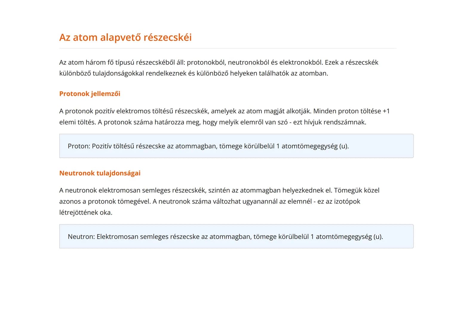 Az atom felépítése: proton, neutron, elektron és
atomszerkezet
Az atom alapvető részecskéinek és szerkezetének megismerése
Kémia • Grade 9 •