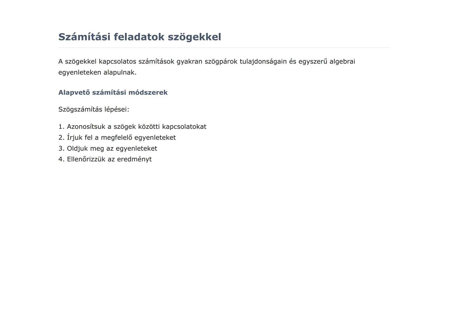Szögek fajtái, mérése és számítása -
Geometria alapjai
Szögek típusai, mérési módjai és számítási technikái
Matematika • Grade 7 • Hungary
M