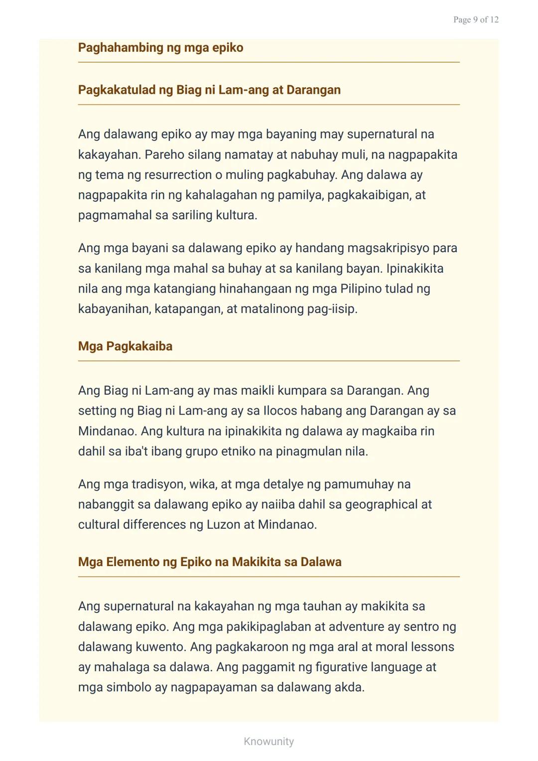 # Epiko: Mga Katangian at Halimbawa sa Panitikang Pilipino

Pag-aaral sa mga katangian ng epiko at mga halimbawang akda

## Mga Layuning Pan