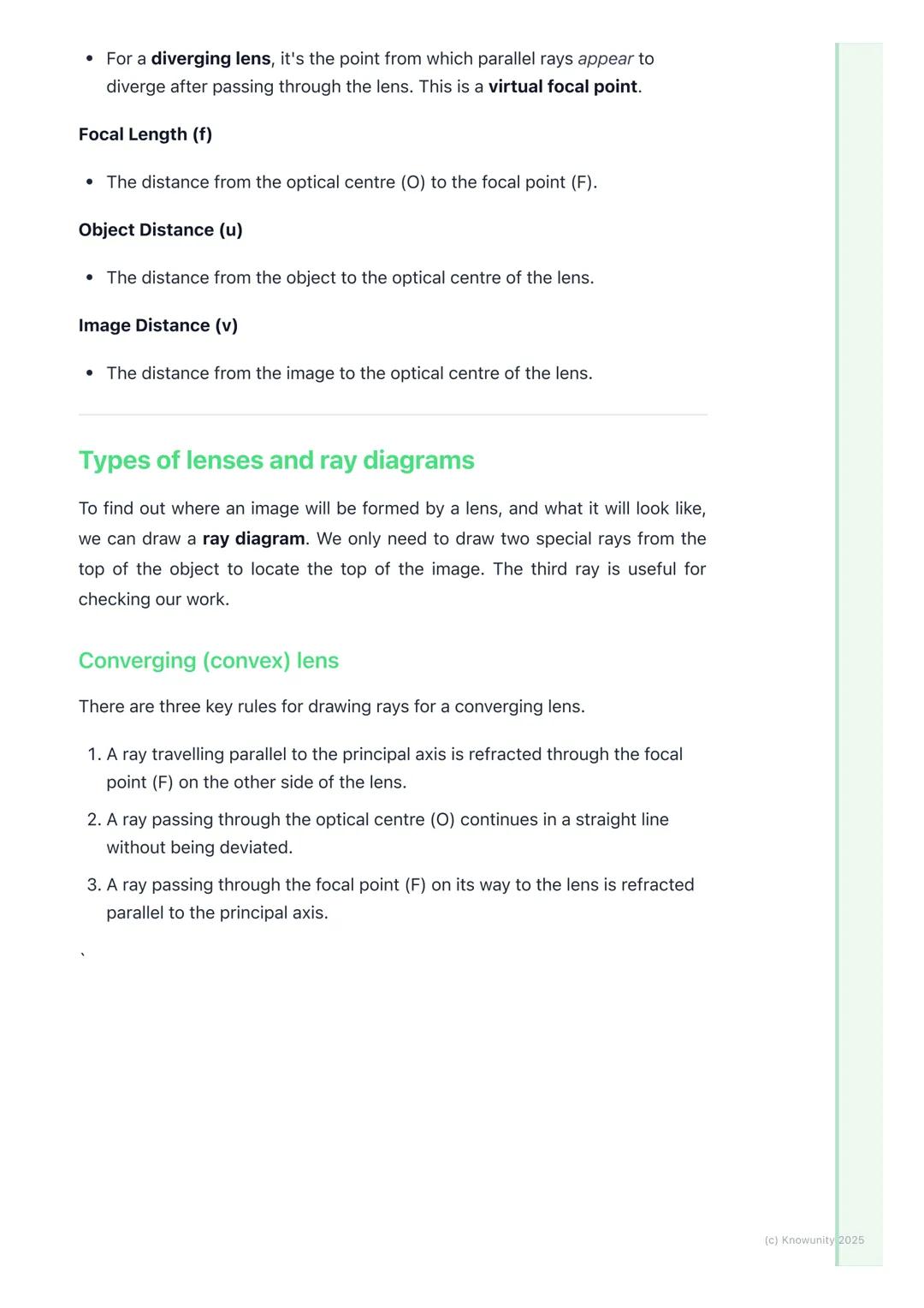# Lenses

Introduction to lenses

Lenses are curved pieces of transparent material (like glass or plastic) that
refract light. Refraction is