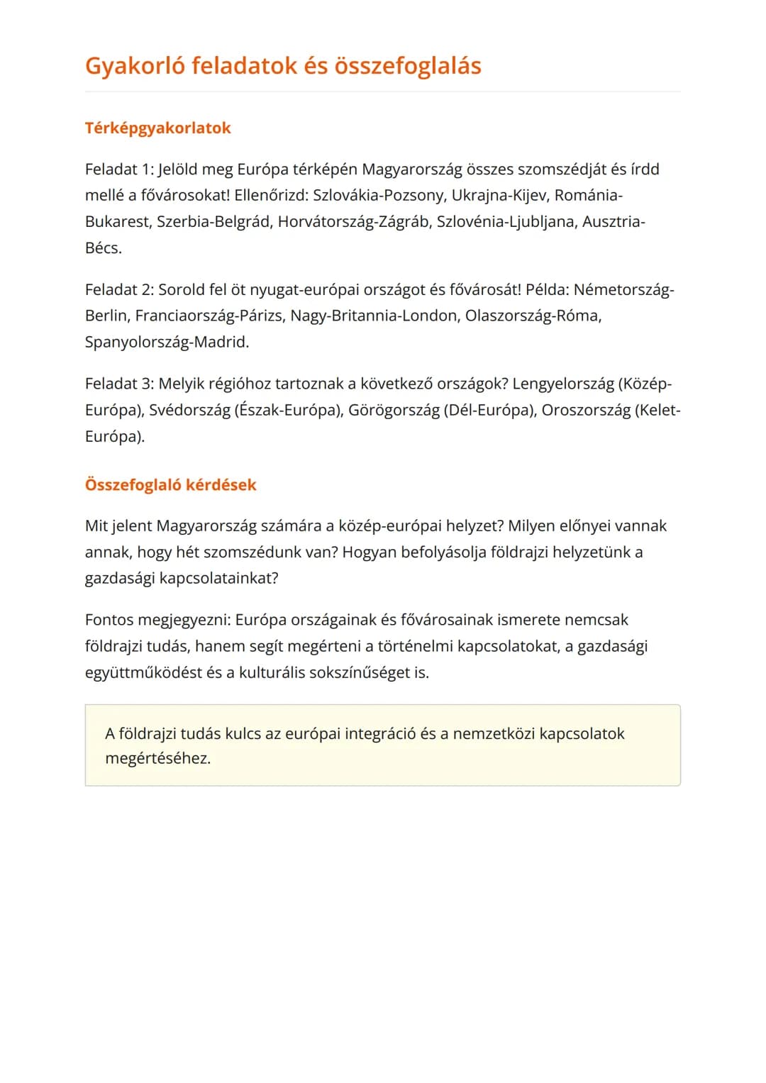 Európa földrajza: országok és
fővárosok
Európa országainak és fővárosainak átfogó tanulmányozása
Földrajz 	Grade 7 	Hungary
Tanulási célok
✓