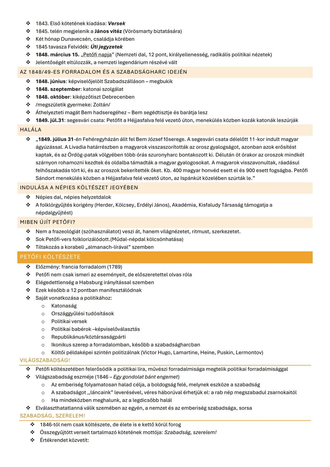 PETŐFI SÁNDOR (1823-1849)
ÉLETE
1823-1839 (gyermekkor)
Petrovics Sándor (Kiskőrös, Kiskunfélegyháza)
majd 9 iskola, édesapja igyekszik minél