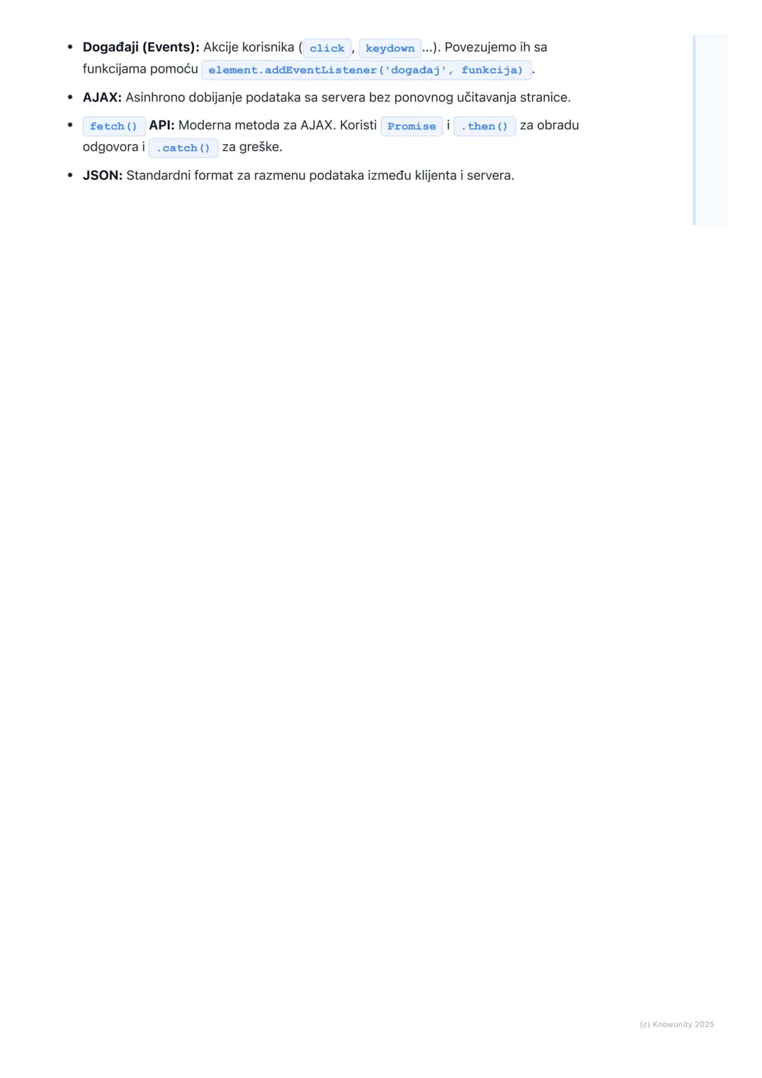 # JavaScript (klijentska strana)

Uvod u JavaScript na klijentskoj strani

JavaScript (JS) je programski jezik koji se izvršava u veb pregle