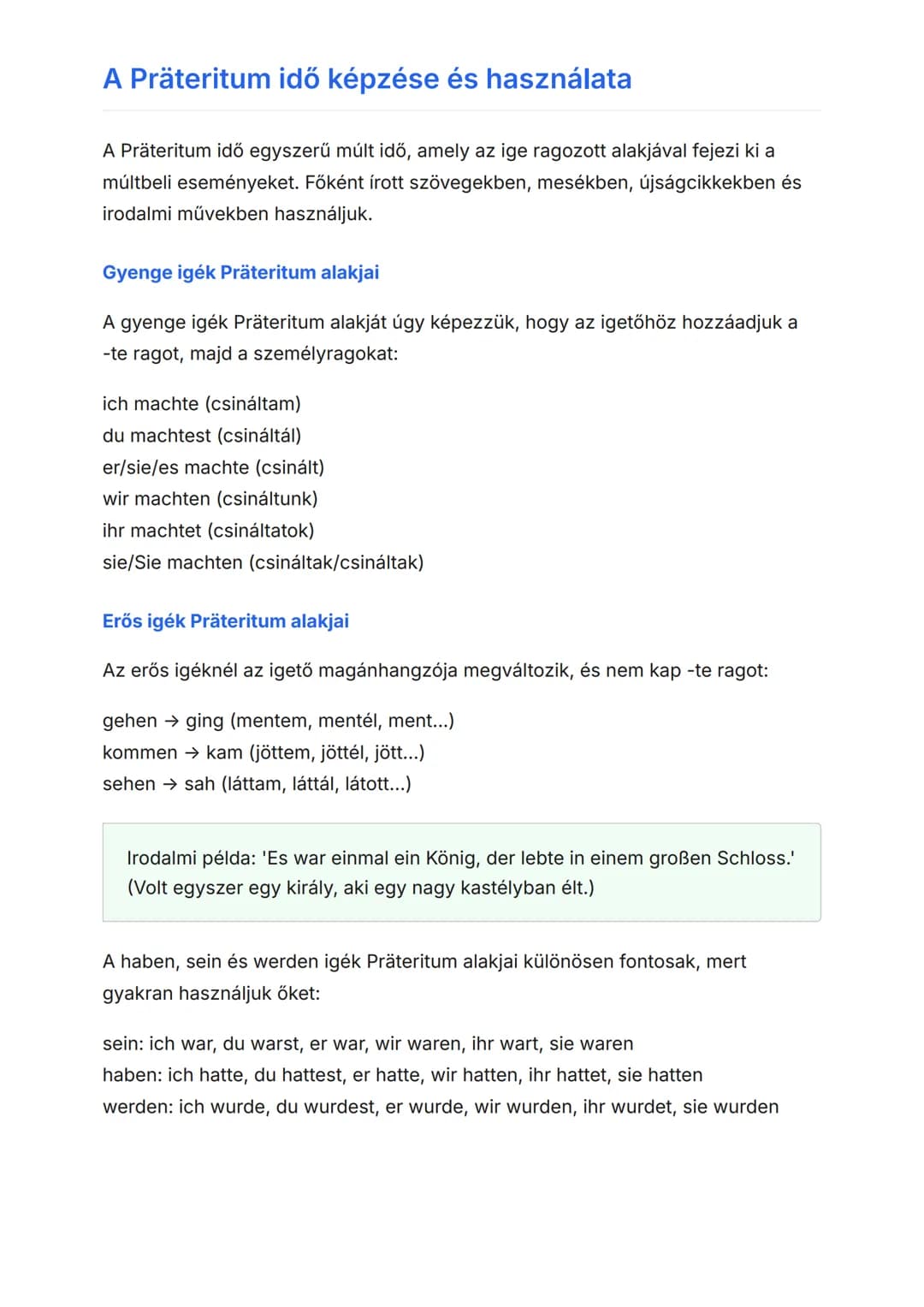 Múlt idejű elbeszélés: Perfekt és
Präteritum használata
A német múlt idők helyes használata kommunikációs helyzetekben
Német • Grade 8 • Hun