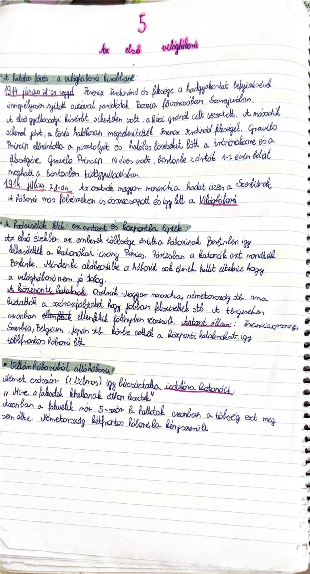 5

Aa első világháborá

it haldos lövés a világháború kirobbant:

1914 június 28-án reggel Ferencx šerdinand és felesége a hadgyakorlat befe