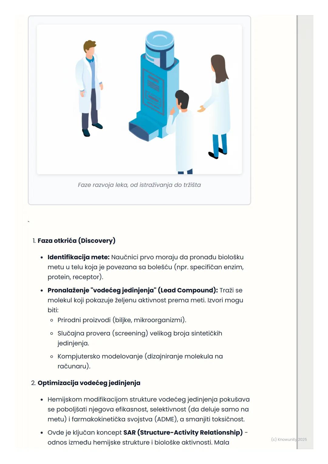 # Hemija lekova i
farmaceutska industrija

Uvod u hemiju lekova

Hemija lekova (ili medicinska hemija) je naučna disciplina na preseku
hemij