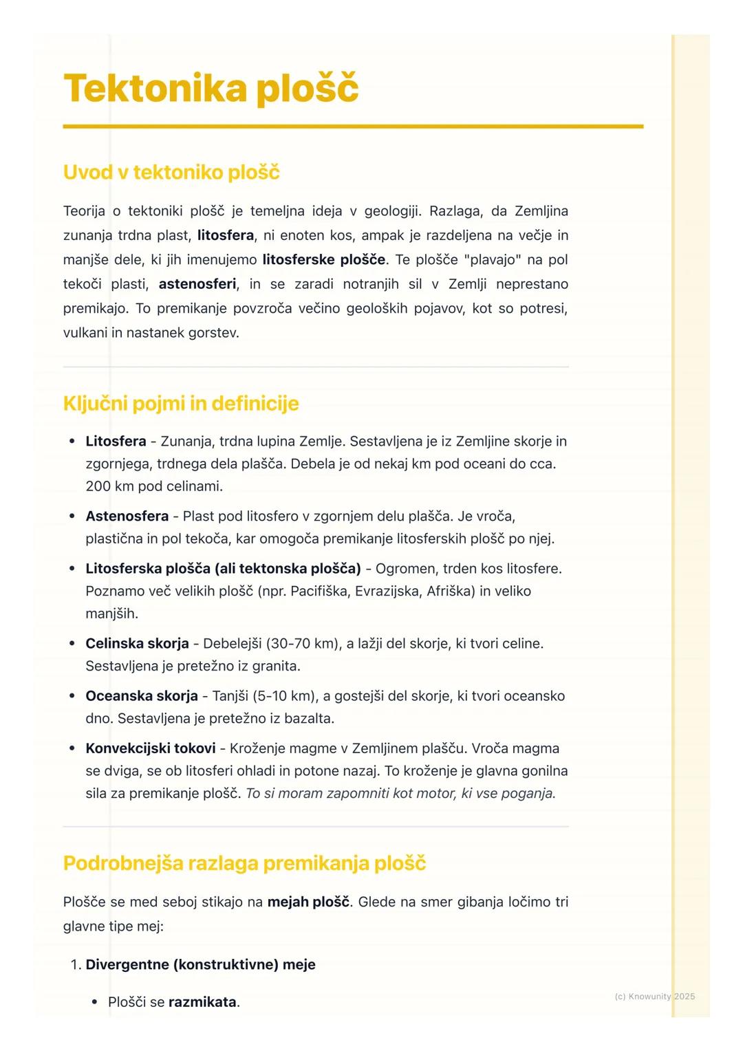 # Tektonika plošč

Uvod v tektoniko plošč

Teorija o tektoniki plošč je temeljna ideja v geologiji. Razlaga, da Zemljina
zunanja trdna plast