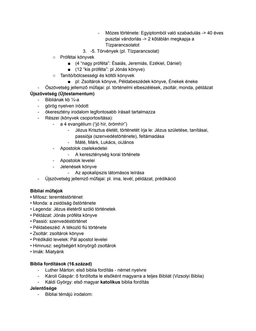 - A Biblia elnevezése görög eredetű, jelentése „könyvek"/könyvecskék (Szentírásnak is nevezik)
- a keresztény illetve a zsidó vallás szent k