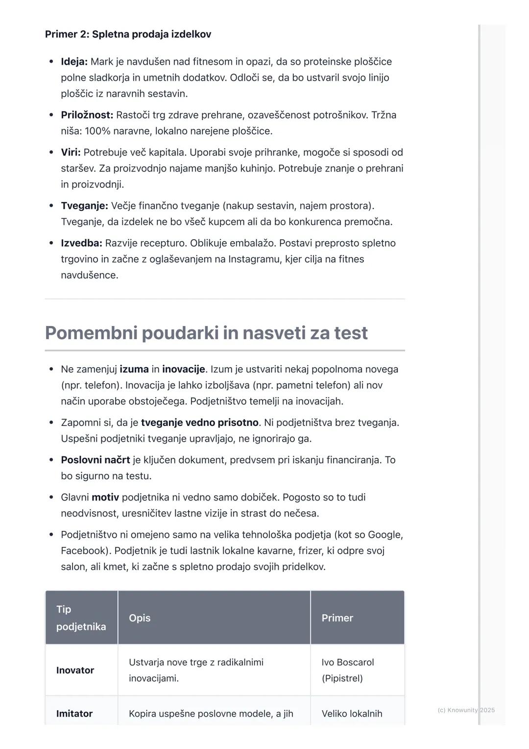 # Pojem podjetništva

Kaj sploh je podjetništvo?

To je v bistvu proces, kjer nekdo (podjetnik) opazi priložnost na trgu, zbere
potrebne vir