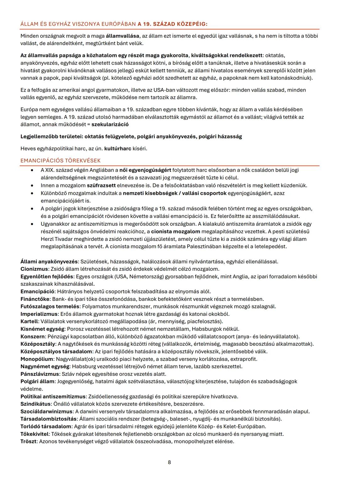 A NEMZETÁLLAMOK ÉS A BIRODALMI POLITIKA KORA
A NAGYHATALMAK A 19. SZÁZAD KÖZEPÉN
1. AZ 1848-AS FORRADALMAK MÉRLEGE
Ami nem sikerült:
- a nem
