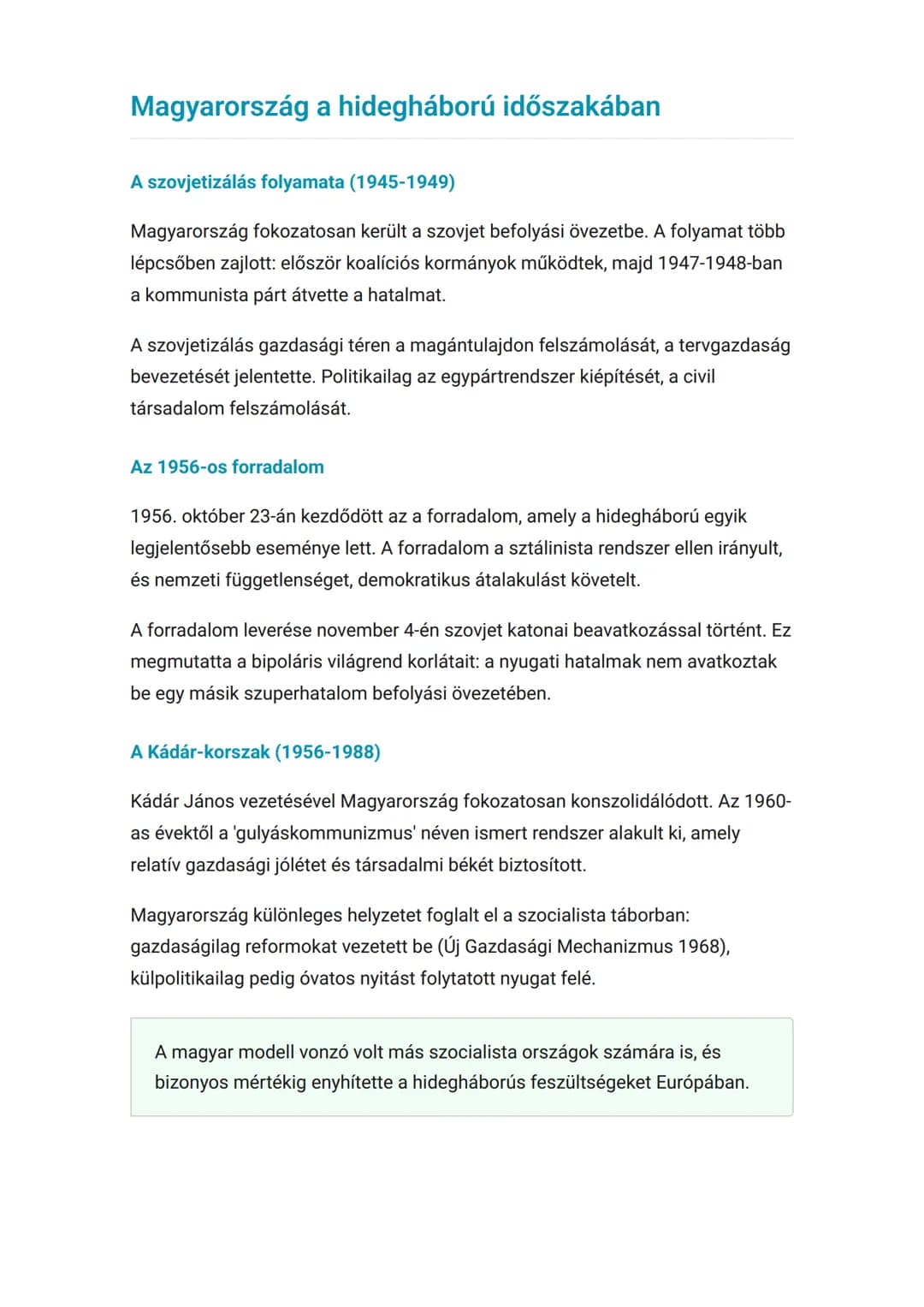 A hidegháború kialakulása és a
bipoláris világrend
A hidegháború főbb eseményei és hatása Magyarországra
Történelem 	Grade 12 	Hungary
Tanul