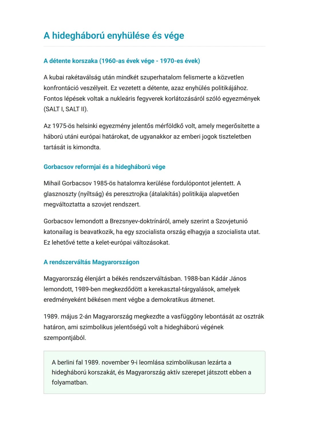A hidegháború kialakulása és a
bipoláris világrend
A hidegháború főbb eseményei és hatása Magyarországra
Történelem 	Grade 12 	Hungary
Tanul