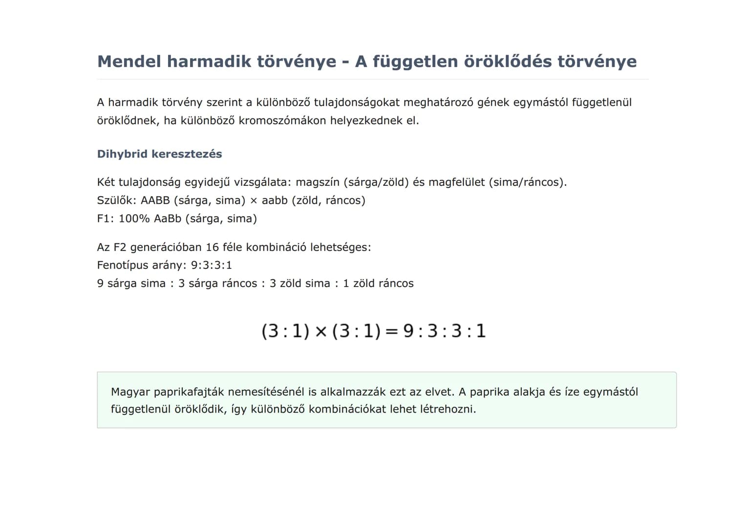 Mendeli genetika és öröklődési mintázatok
Gregor Mendel törvényei és az öröklődés alapvető mechanizmusai
Biológia • Grade 12 • Hungary
Tanul