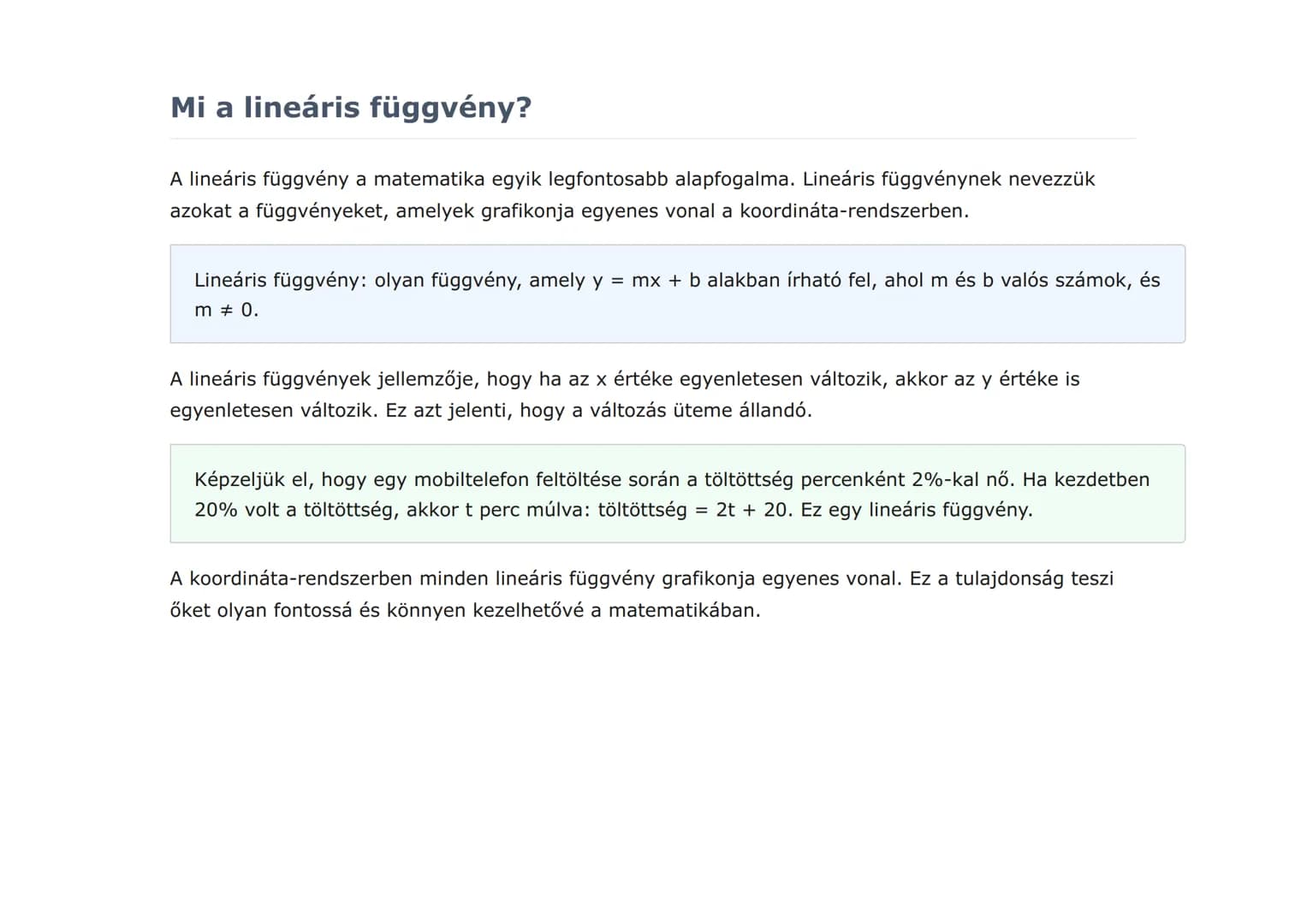 Lineáris függvények és egyenesek a
koordináta-rendszerben
Lineáris függvények megértése és grafikonjaik rajzolása
Matematika • Grade 8 • Hun