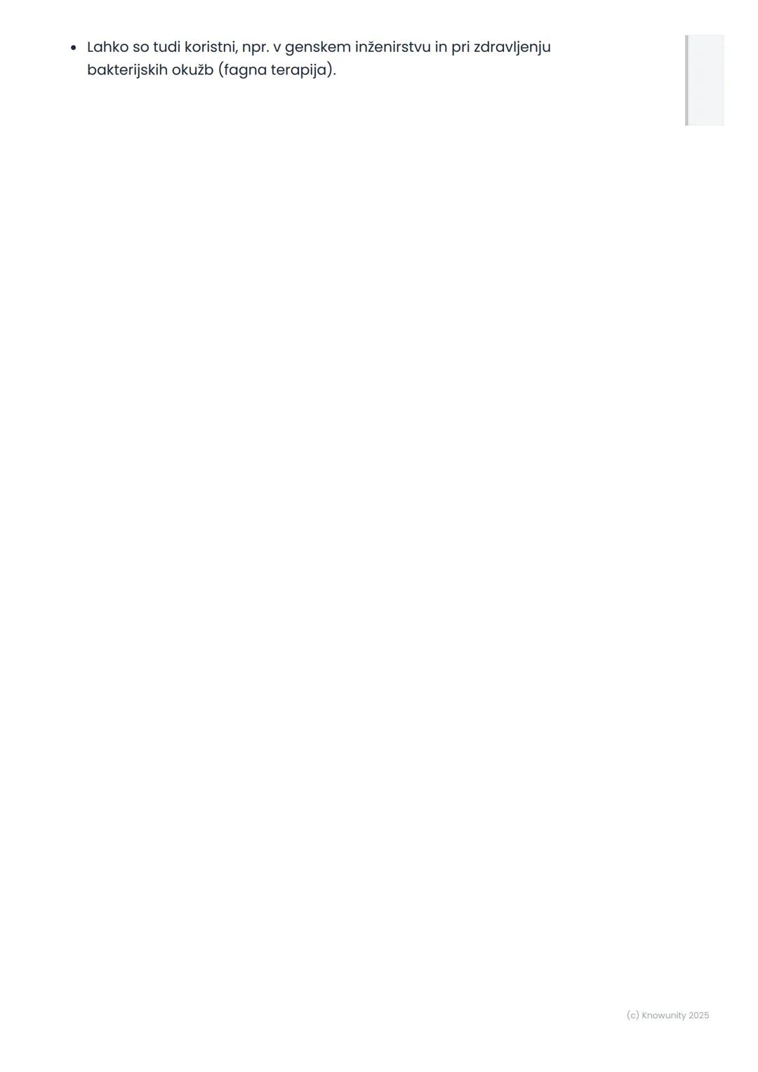 # Virusi – zgradba in pomen

Kaj so virusi?

Virusi so zelo majhni delci, manjši od bakterij. Niso celice, zato jih ne
uvrščamo med živa bit