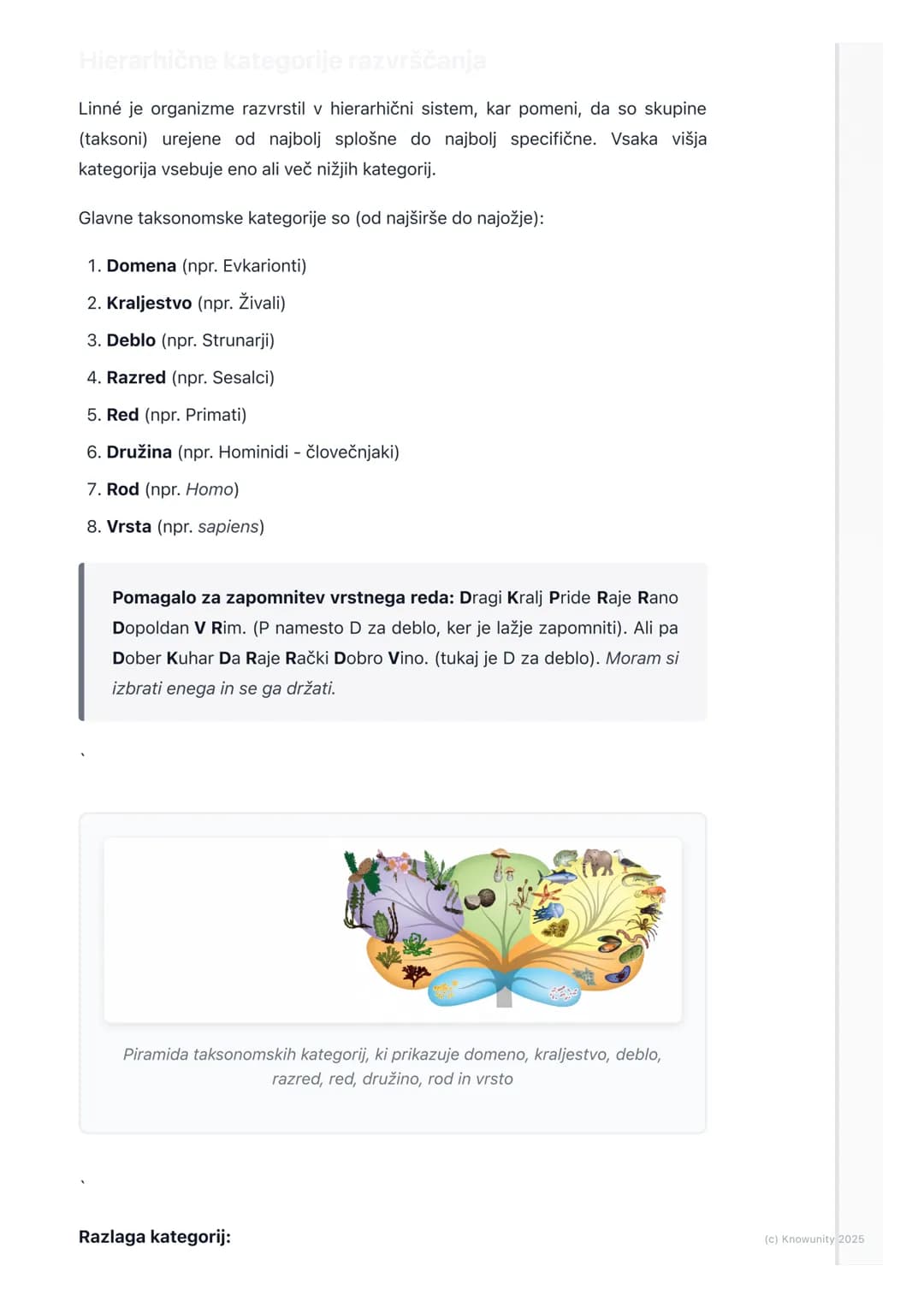 # Taksonomija in sistematsko
razvrščanje

Uvod v taksonomijo in sistematiko

Na svetu je ogromno različnih živih bitij. Da bi jih lažje preu