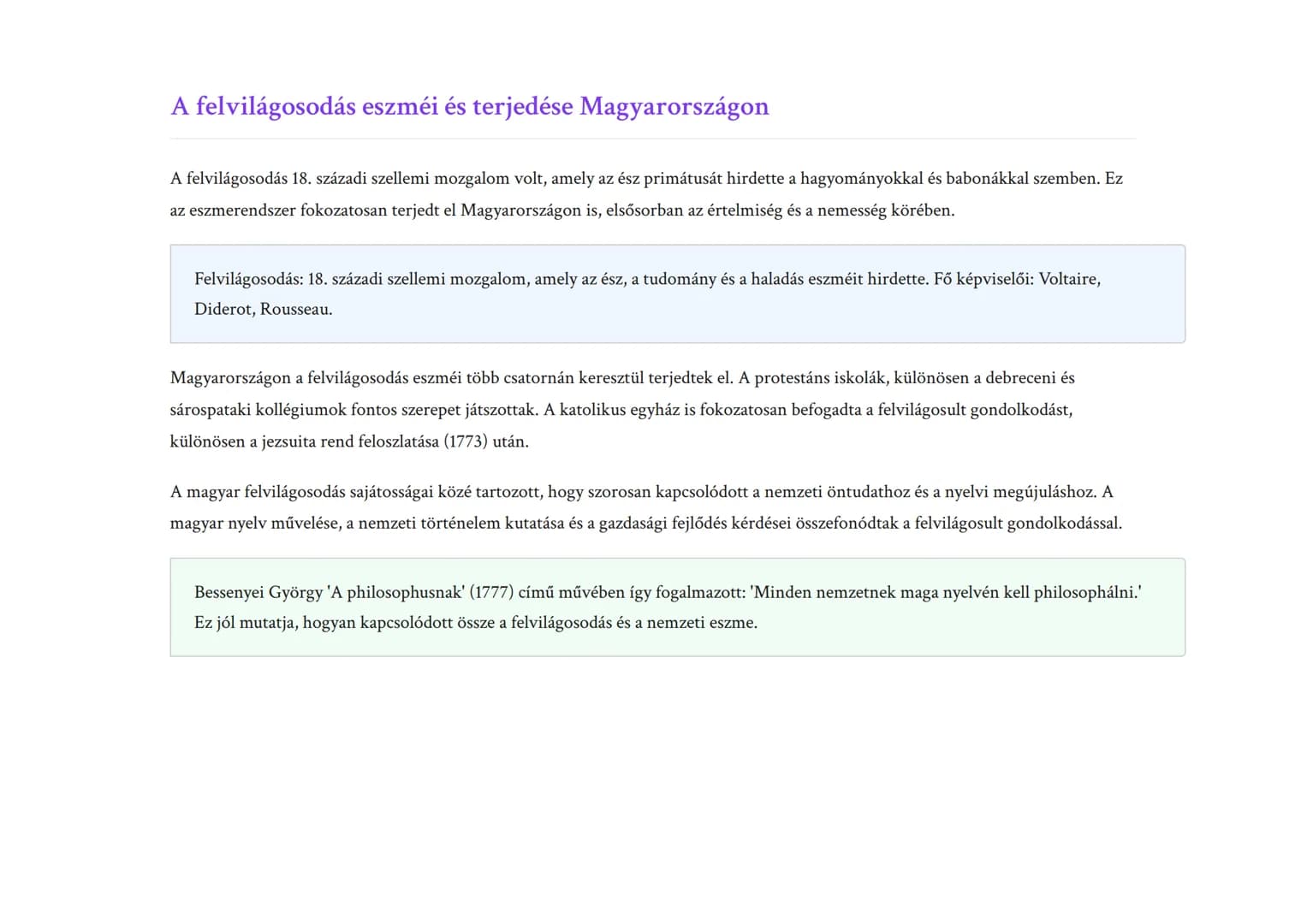 A felvilágosodás kora és forradalmak: Magyarország helyzete
Magyarország társadalmi és politikai változásai a felvilágosodás korában
Történe