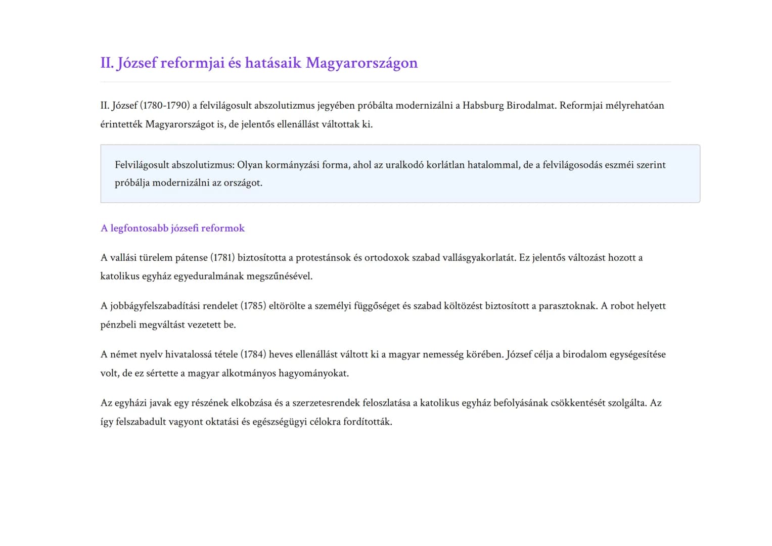A felvilágosodás kora és forradalmak: Magyarország helyzete
Magyarország társadalmi és politikai változásai a felvilágosodás korában
Történe
