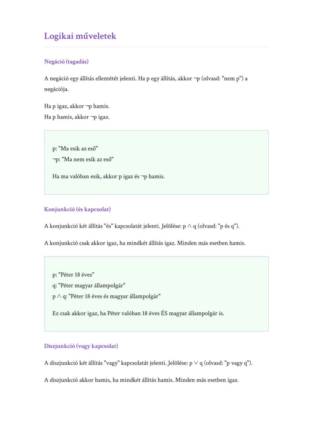 Matematikai logika alapfogalmai:
állítások és igazságtáblák
Logikai állítások, műveletek és igazságtáblák megértése
Matematika 	Grade 12 	Hu