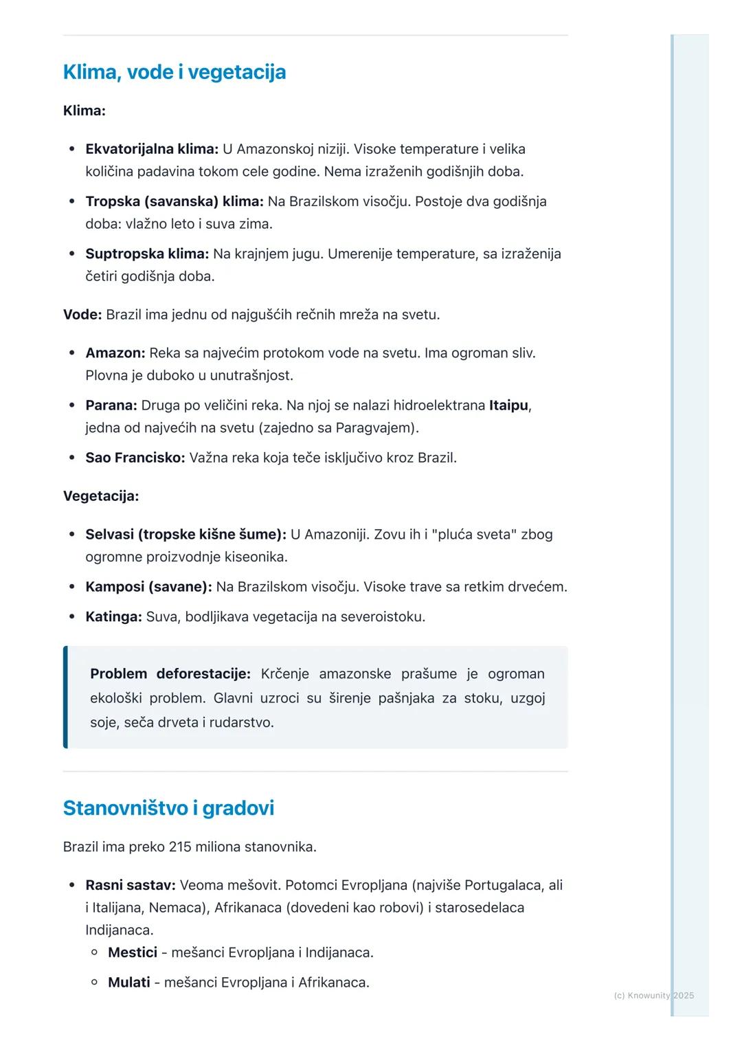 # Brazil

Brazil - najveća država Južne Amerike

Brazil je peta zemlja na svetu po površini i broju stanovnika. Zauzima skoro
polovinu Južne