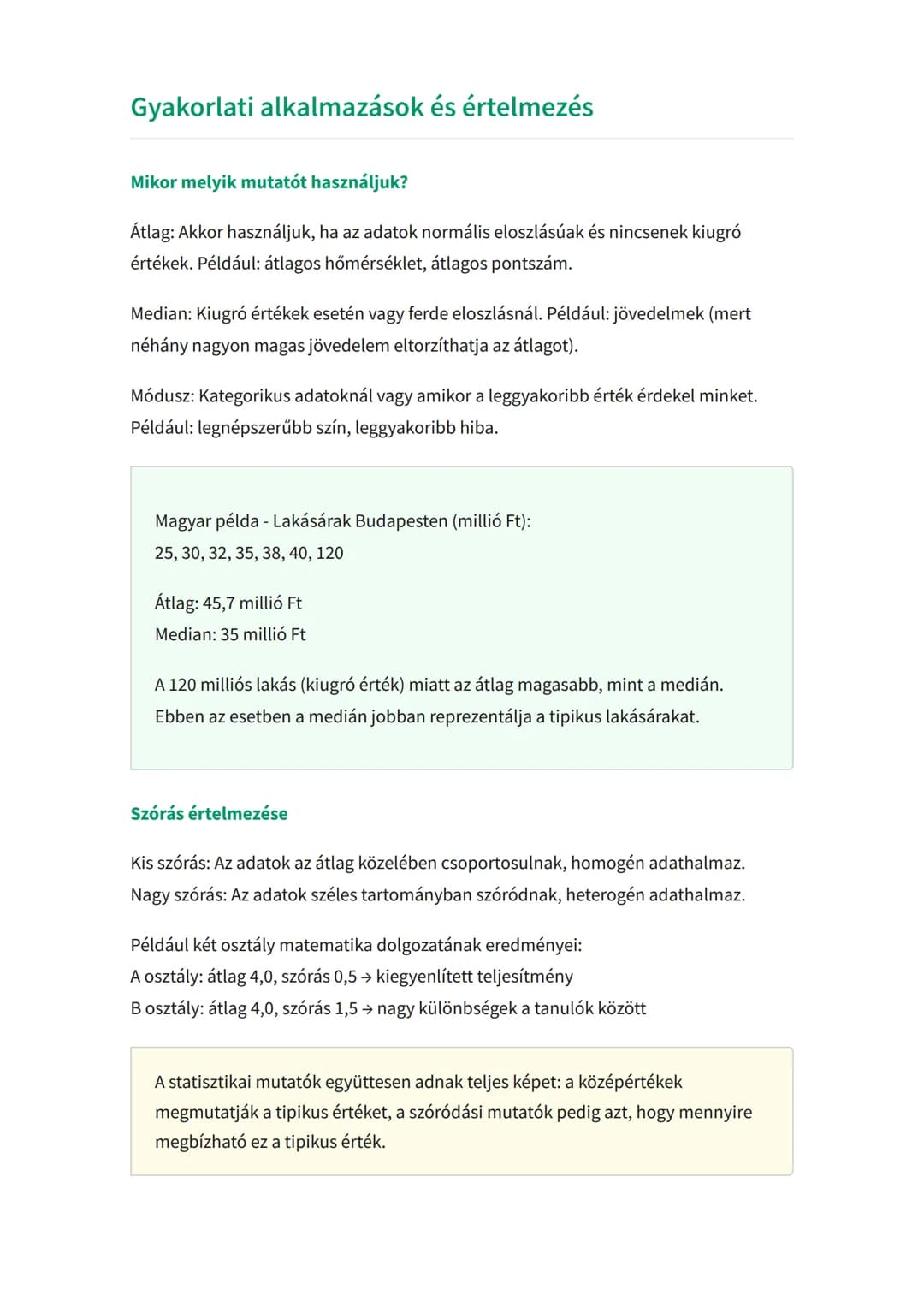 Statisztikai mutatók: átlag, medián,
módusz és szórás
Alapvető statisztikai mutatók számítása és értelmezése
Matematika • Grade 11 • Hungary