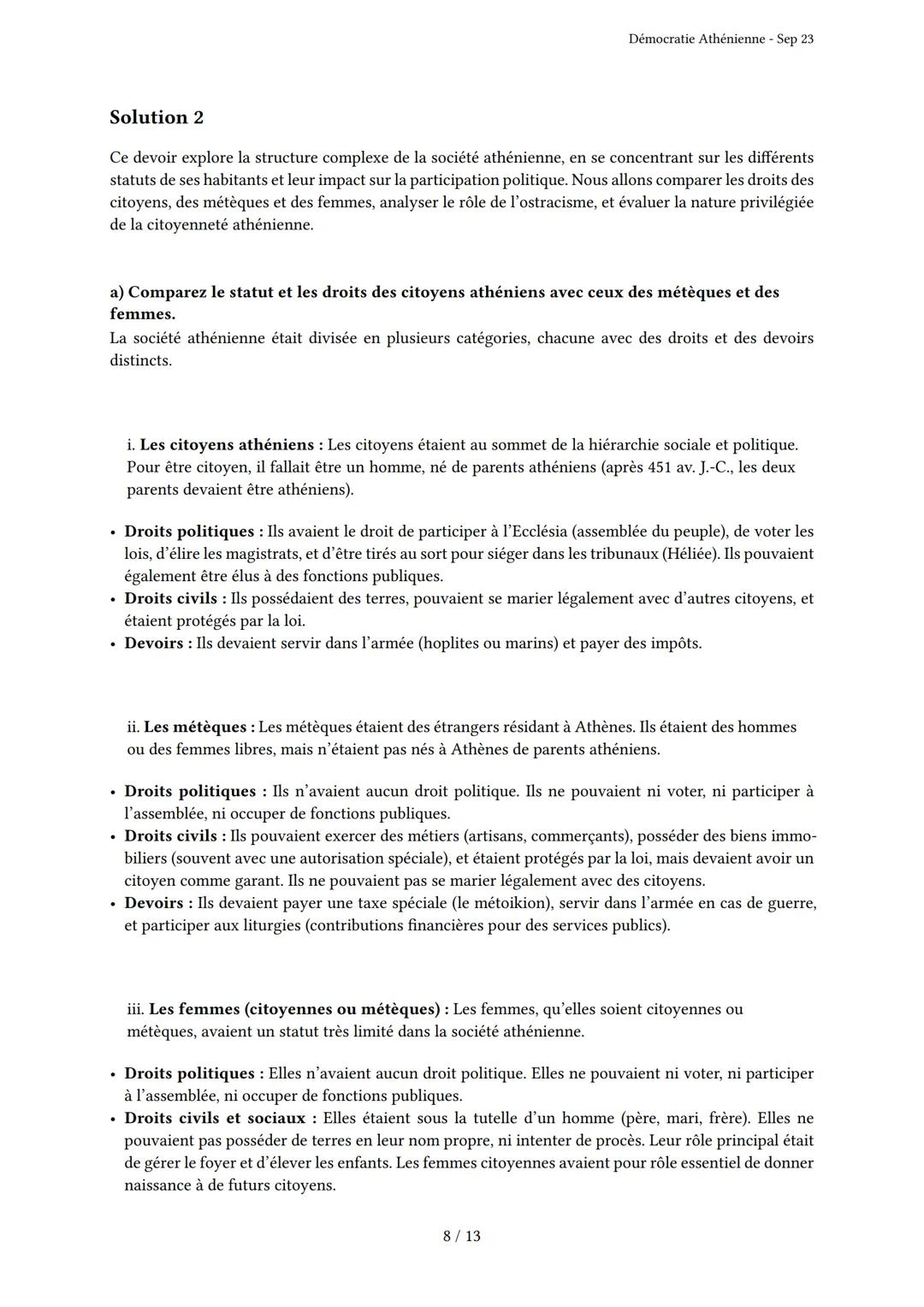 # Démocratie Athénienne

Généré par Knowunity.fr - Sep 23

Description: Cet examen couvre la démocratie athénienne, l'empire maritime et le 