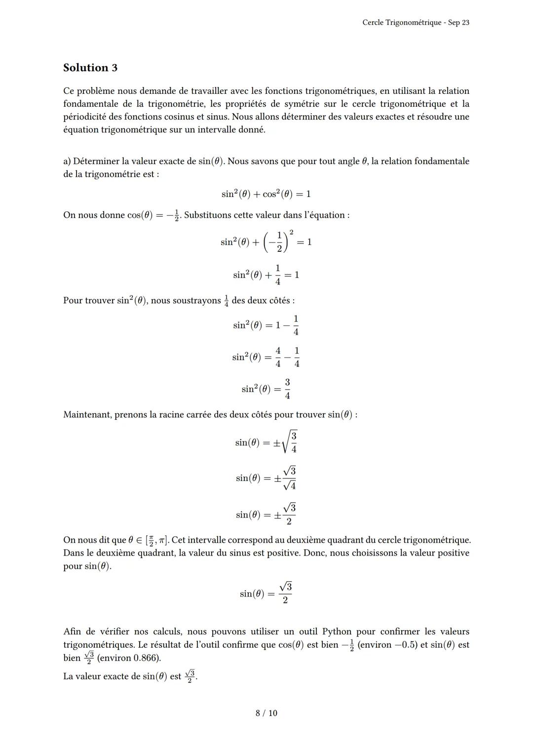 # Cercle Trigonométrique

Généré par Knowunity.fr - Sep 23

Description: Cet examen couvre le cercle trigonométrique, les radians, les angle