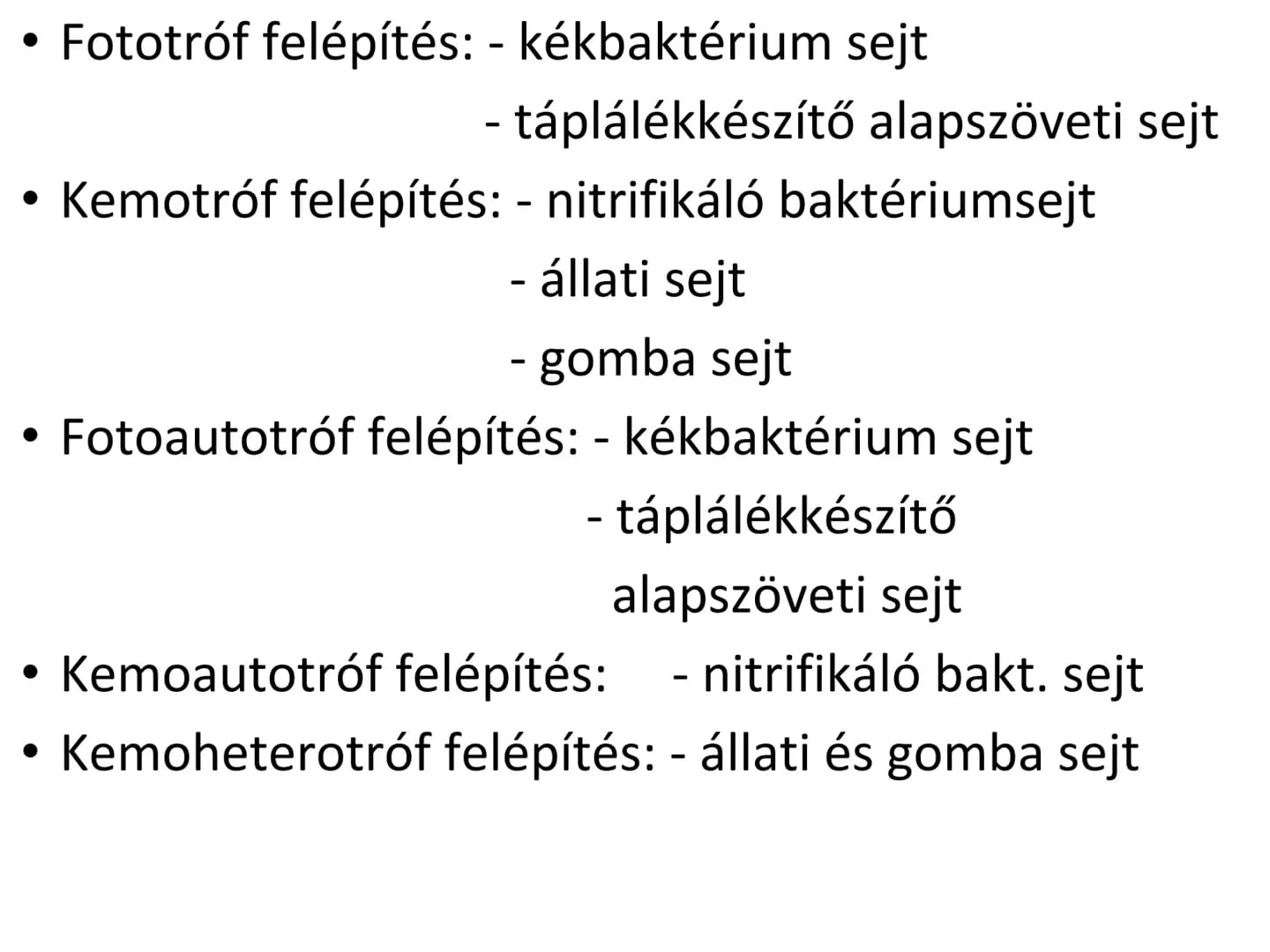 2.2. Az anyagcsere folyamata 2.2.1. Felépítés és lebontás kapcsolata Sejtanyagcsere:
• A sejtben végbemenő biokémiai folyamatok
összessége
•