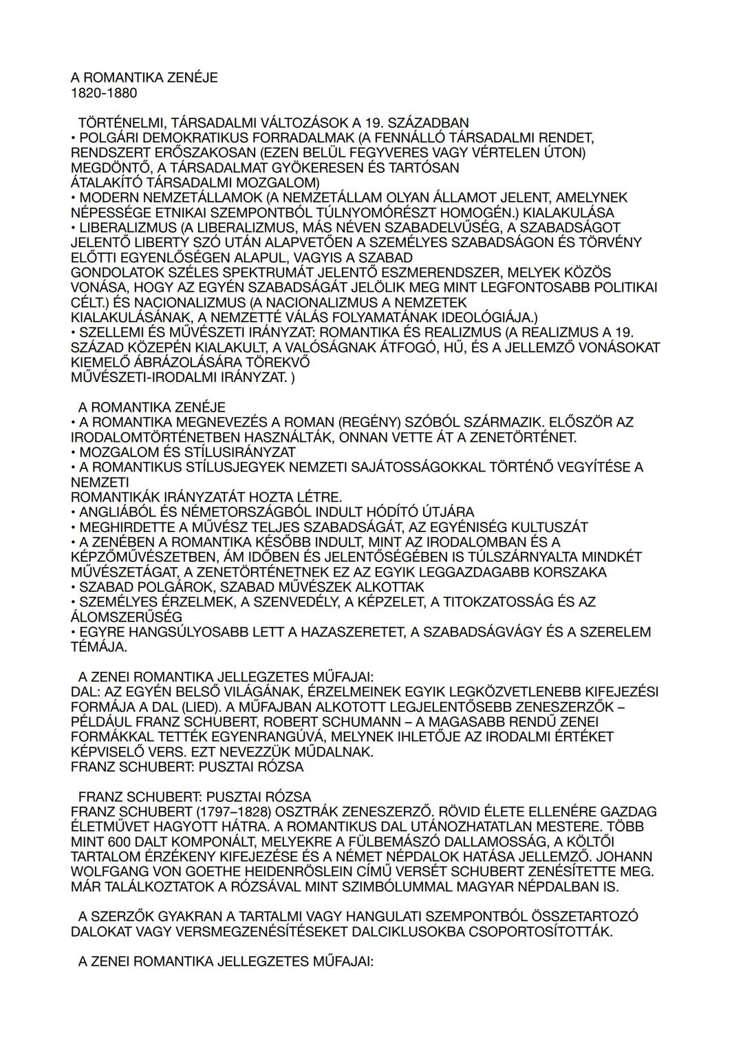 A ROMANTIKA ZENÉJE
1820-1880
TÖRTÉNELMI, TÁRSADALMI VÁLTOZÁSOK A 19. SZÁZADBAN
• POLGÁRI DEMOKRATIKUS FORRADALMAK (A FENNÁLLÓ TÁRSADALMI REN