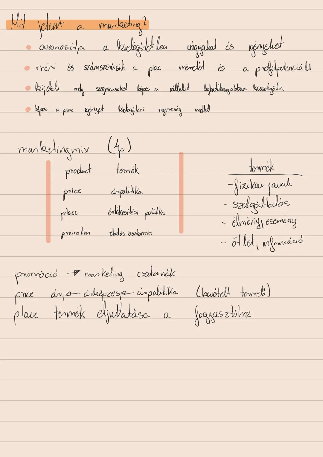 Marketing bevezető alapok