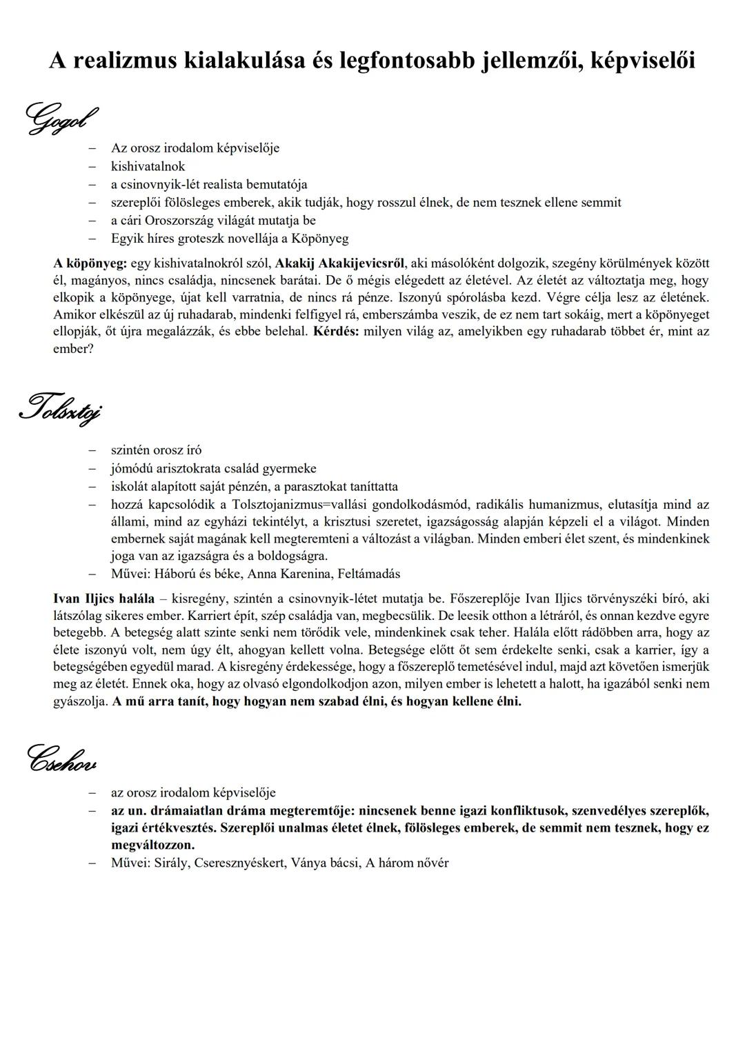 A realizmus kialakulása és legfontosabb jellemzői, képviselői
A realizmus a 19. század közepén kialakult, a valóságnak átfogó, hű, és a jell