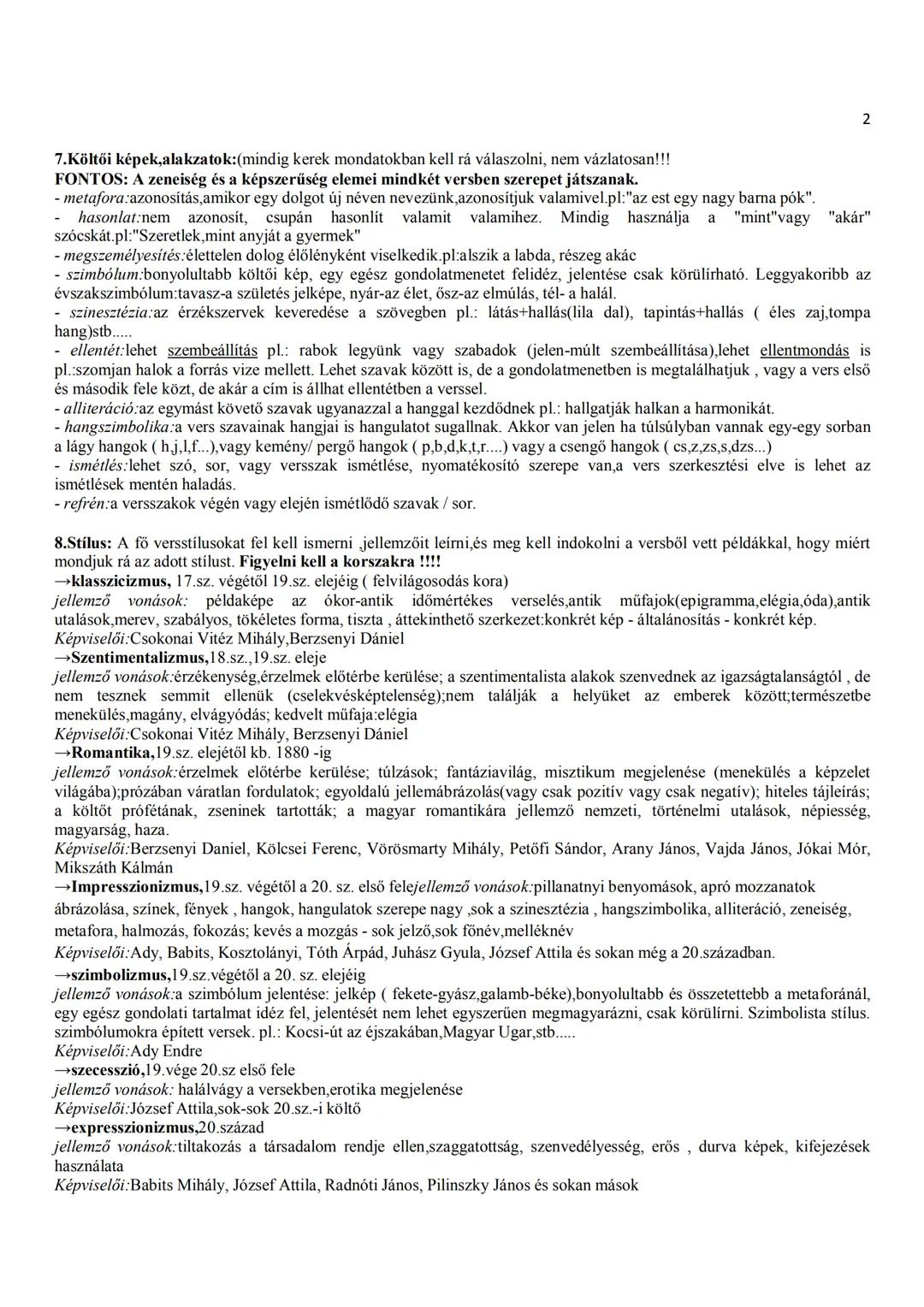 # A verselemzés szempontjai
1
1.Bevezetés:
- információ a szerzőről (életrajzi adatok, hogyan helyezkedik el a vers az életművében)
- sajá