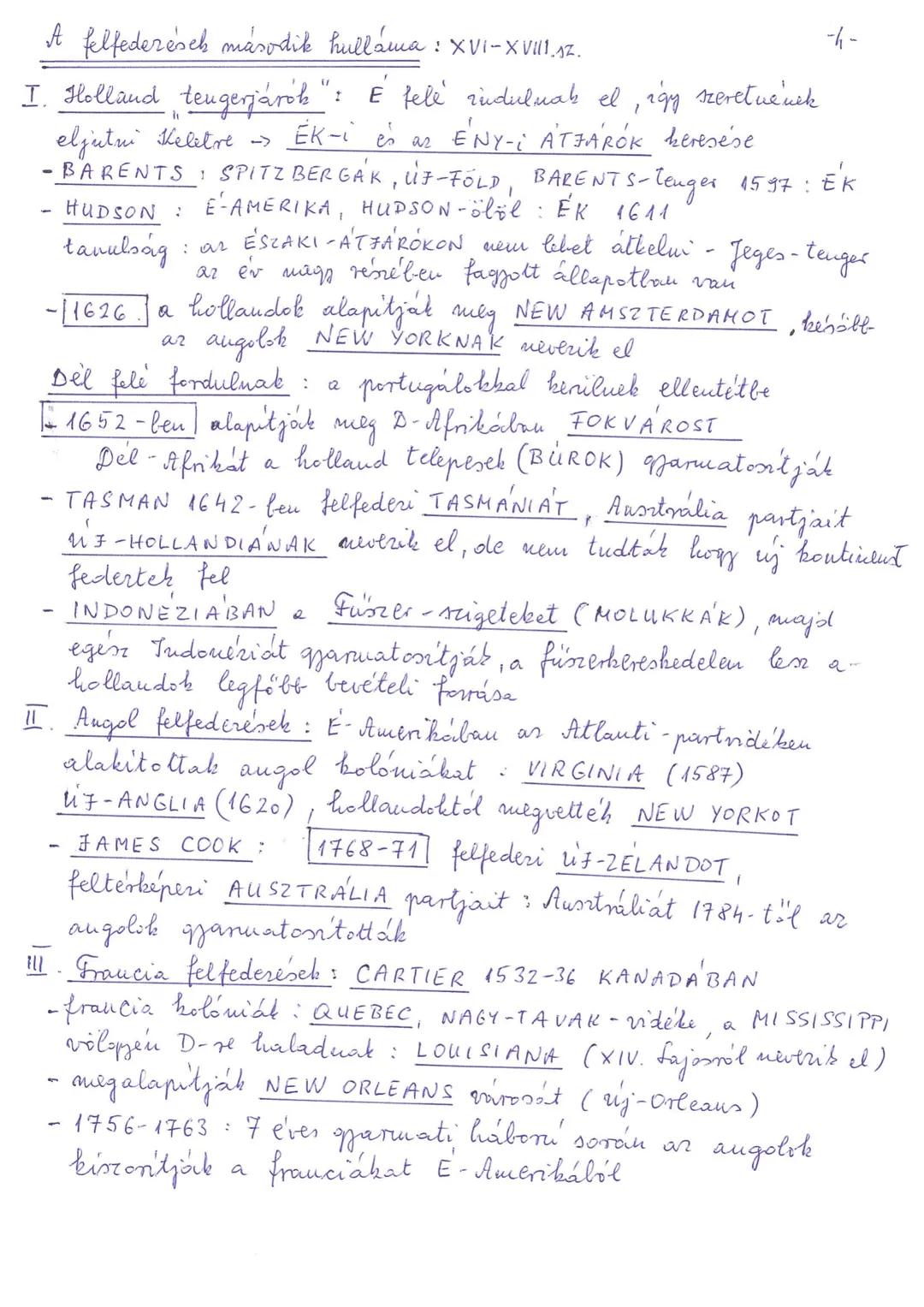 A nagy földrajzi felfedezések és következményei
1492. OKT. 12. KOLUMBUSZ KRISTÓF felfedezi Amerikát
ar ÚTFOR NYITÁNYA
-4-
Indoklás: olyan