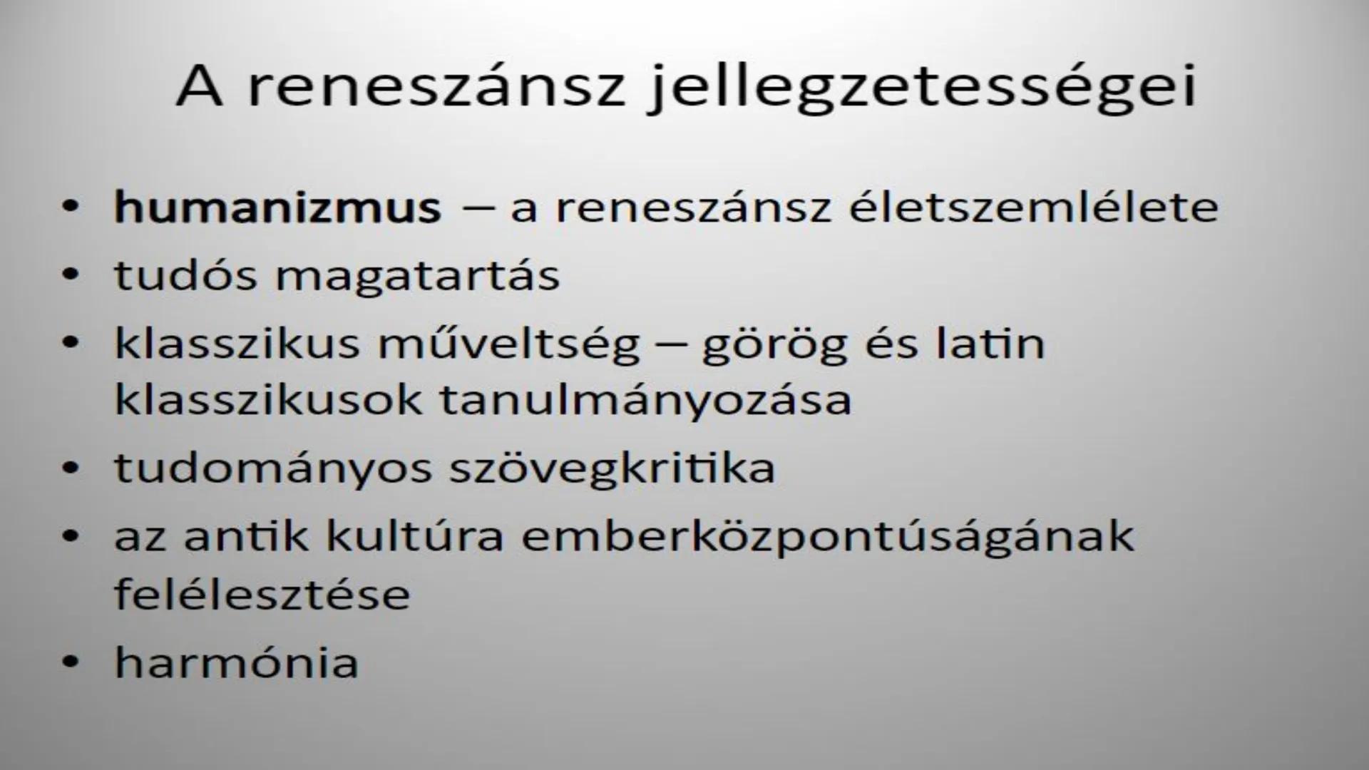 A reneszánsz # A reneszánsz jelentése
- reneszánsz: francia eredetű szó (renaissance)
- jelentése: ‘újjászületés’
- olaszul: rinascimento
-