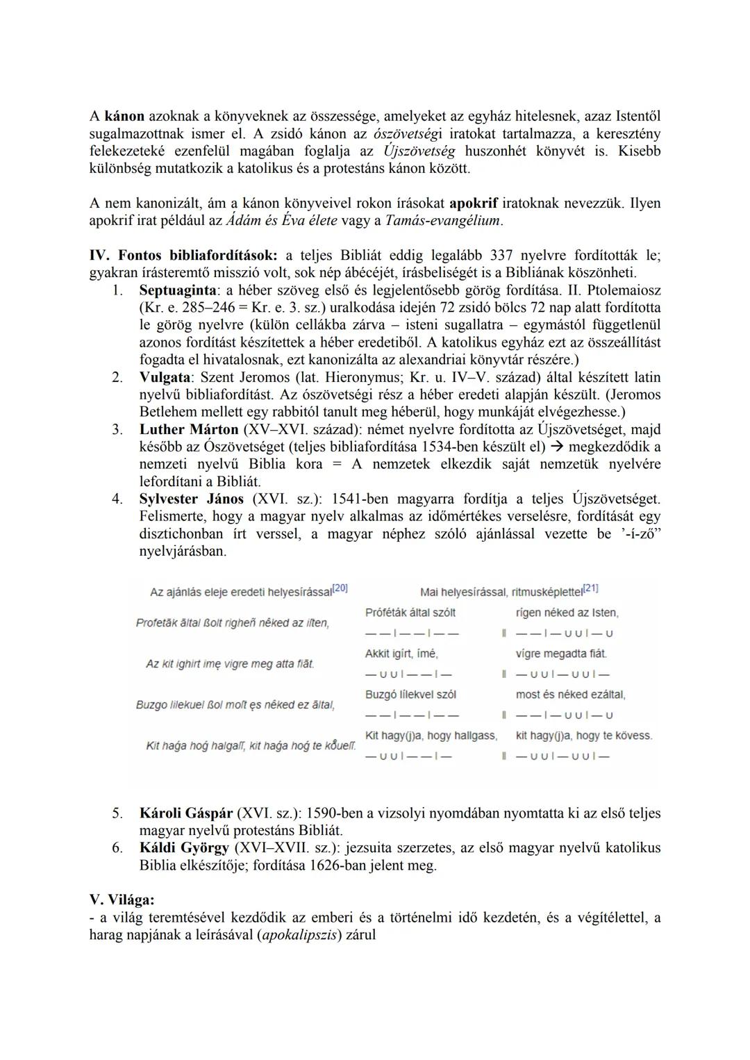A Bibliáról
BIBLIA = Szentírás (a kereszténység és a zsidóság - héberek, izraeliták - számára szent
knyv, Isten szavának hordozója)
I. Jelen