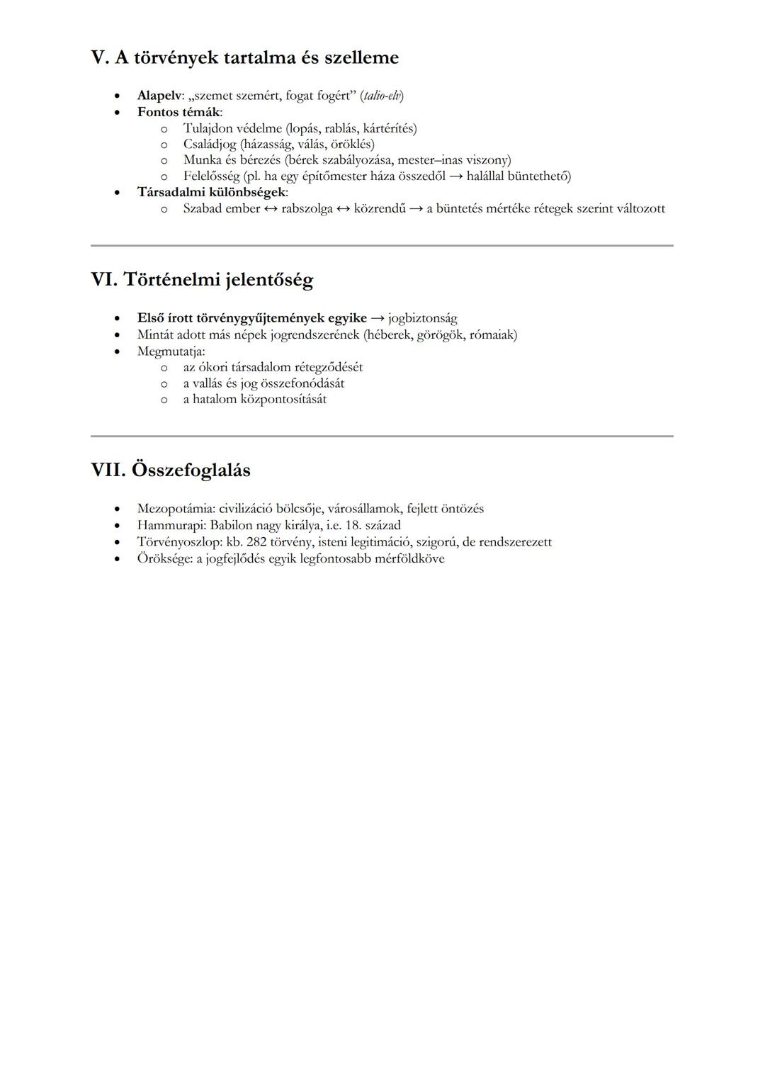 Az Ókori Mezopotámia és Hammurapi törvényoszlopa
I. Mezopotámia földrajzi és történelmi keretei
• Fekvése:
○ A Tigris és az Eufrátesz folyók