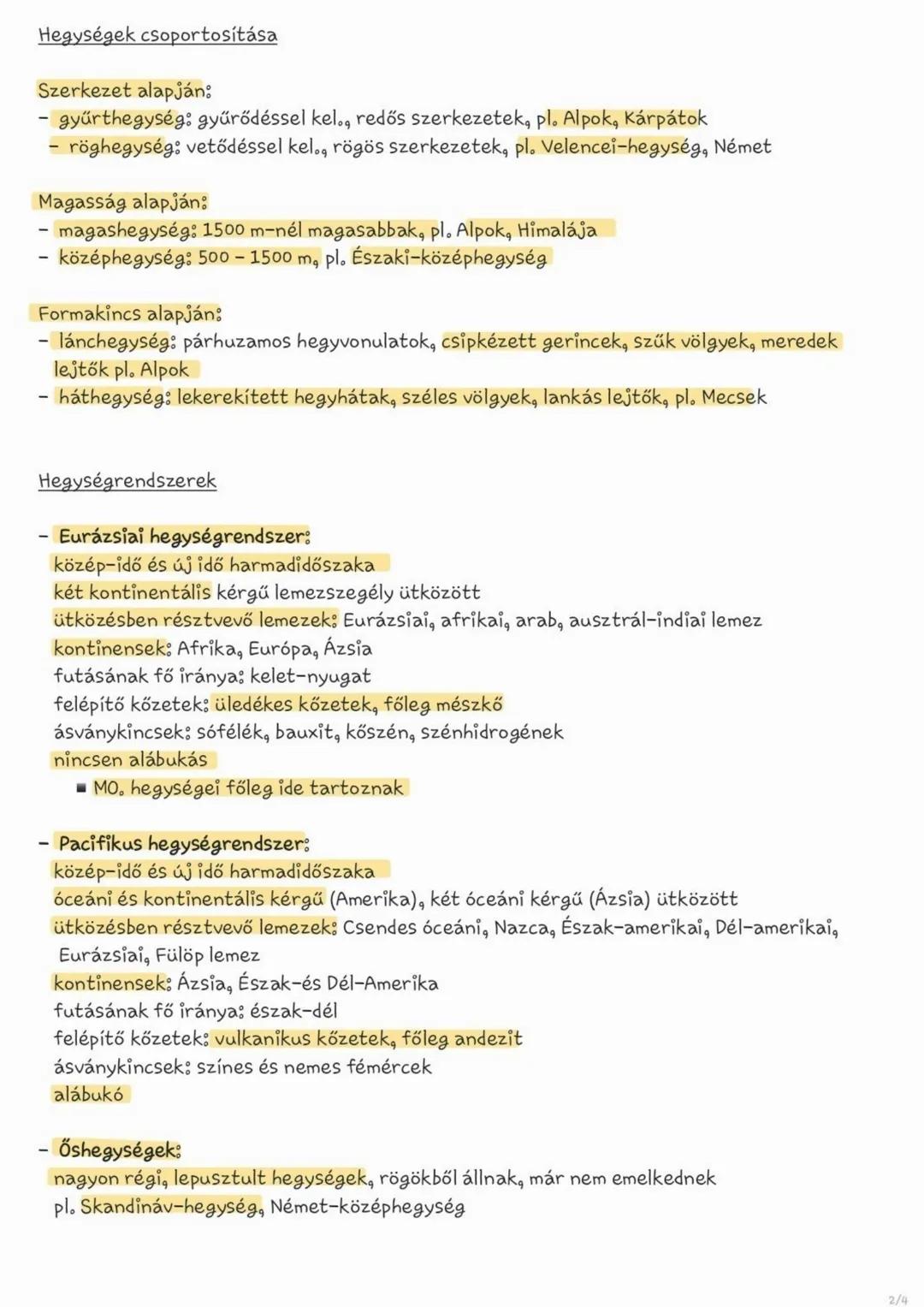 ## Hegységképződés, hegységrendszerek
A föld szilárd kérge több közetlemezre tagolódik, mint például eurázsiai lemez, afrikai lemez
és ezek