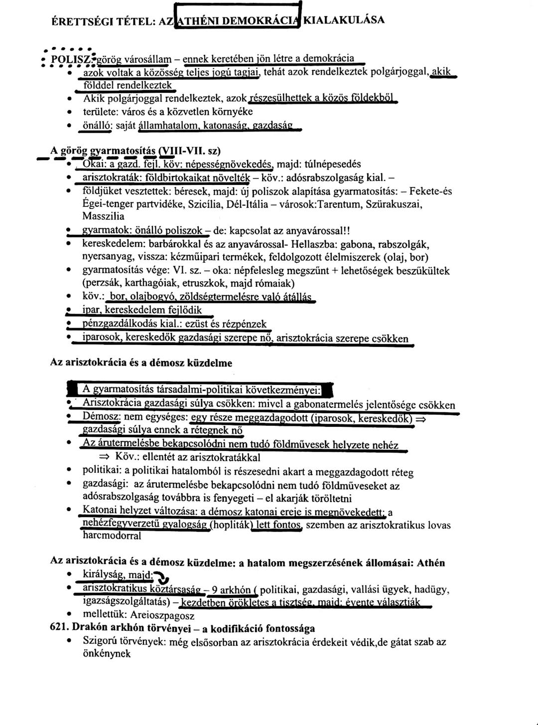 Az athéni demokrácia kialakulása