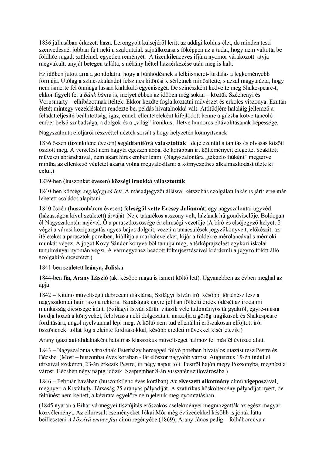 ## Arany János
(1817-1882)
Vörösmarty Mihály (1800-1855) és Petőfi Sándor (1823-1849) mellett a XIX. század kiemelkedő
magyar költője.
181