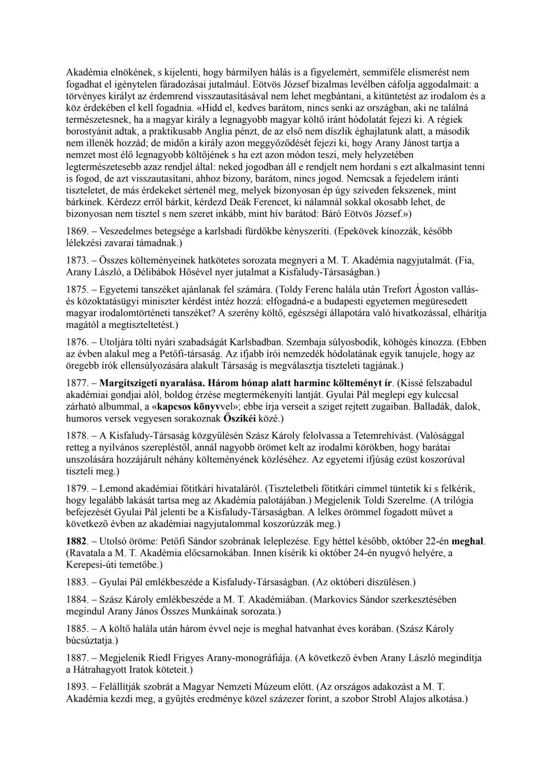 ## Arany János
(1817-1882)
Vörösmarty Mihály (1800-1855) és Petőfi Sándor (1823-1849) mellett a XIX. század kiemelkedő
magyar költője.
181