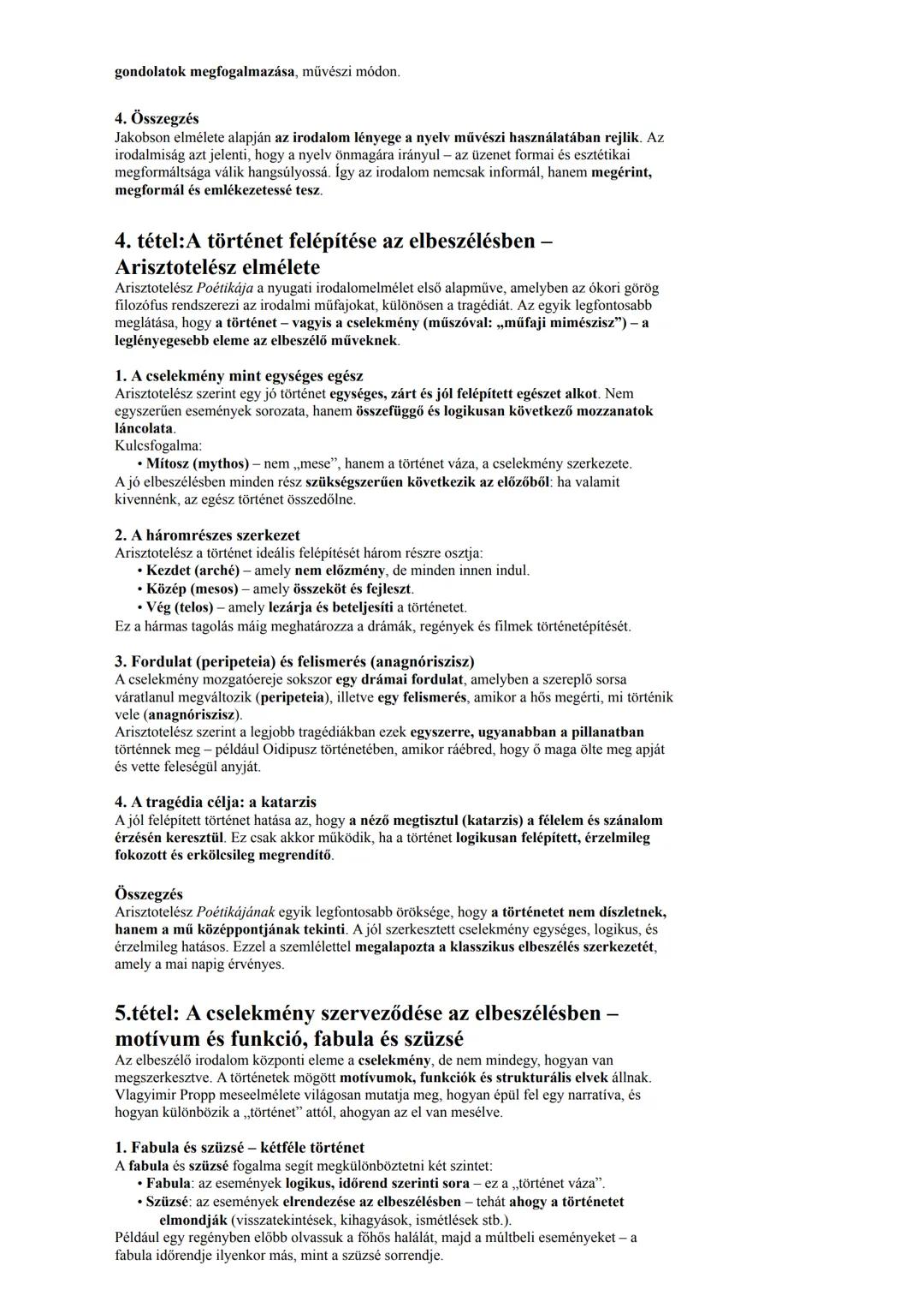 1. tétel: Az irodalomtudomány kérdésfeltevései: poétika,
retorika, hermeneutika Paul Ricoeur elméletének
tükrében
1. Bevezetés
Az irodalomtu